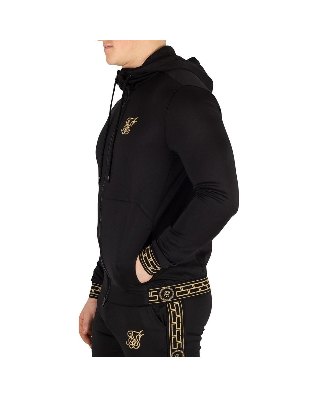 sik silk black tracksuit