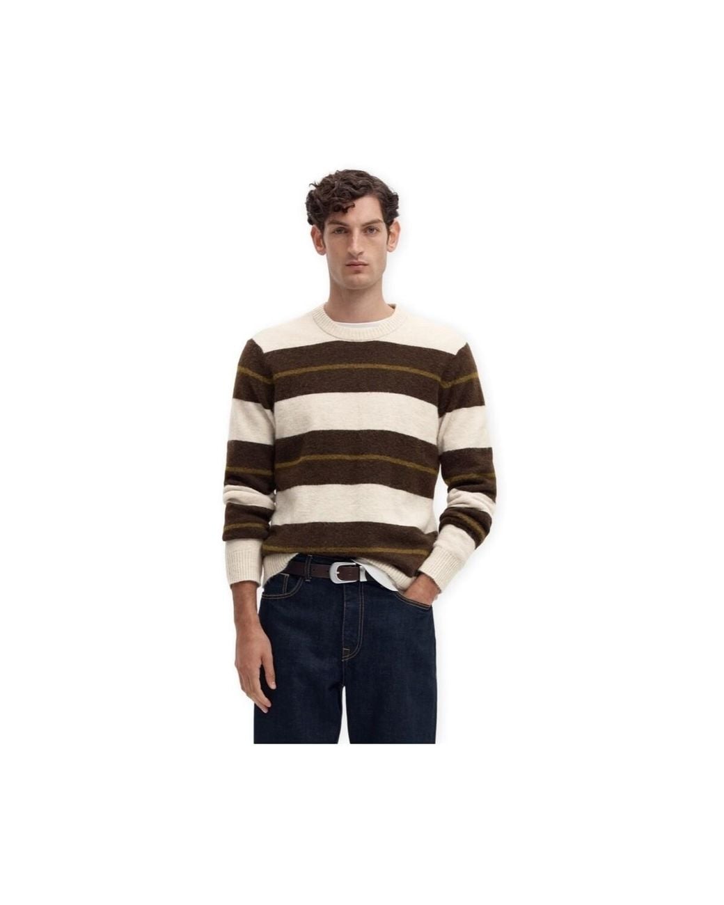 Pull Noos Rai Knit SELECTED pour homme en coloris Brown