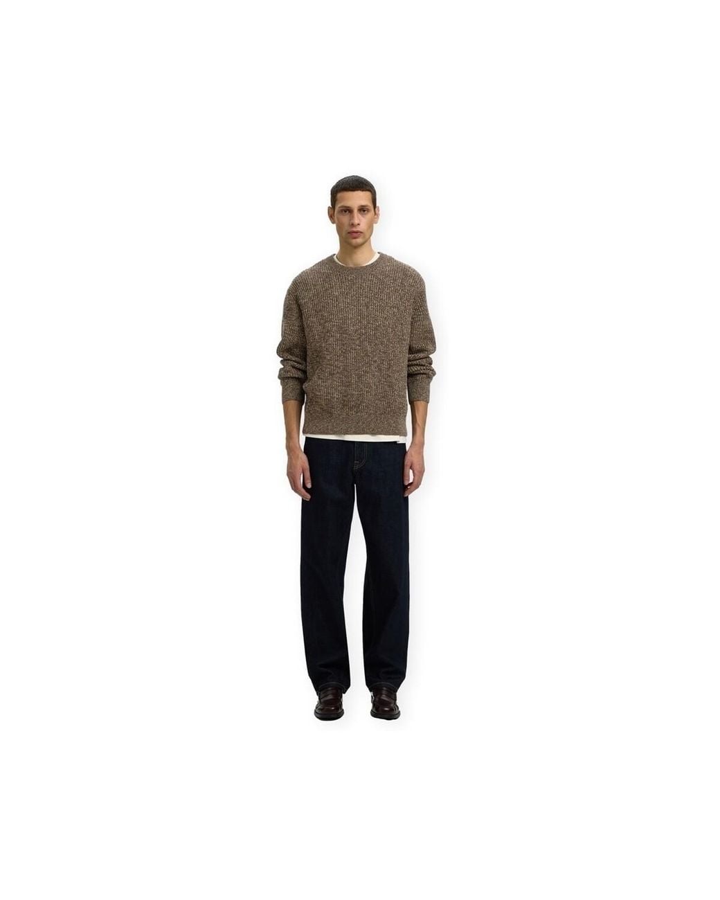 Pull Noos Tilum Knit SELECTED pour homme en coloris Brown