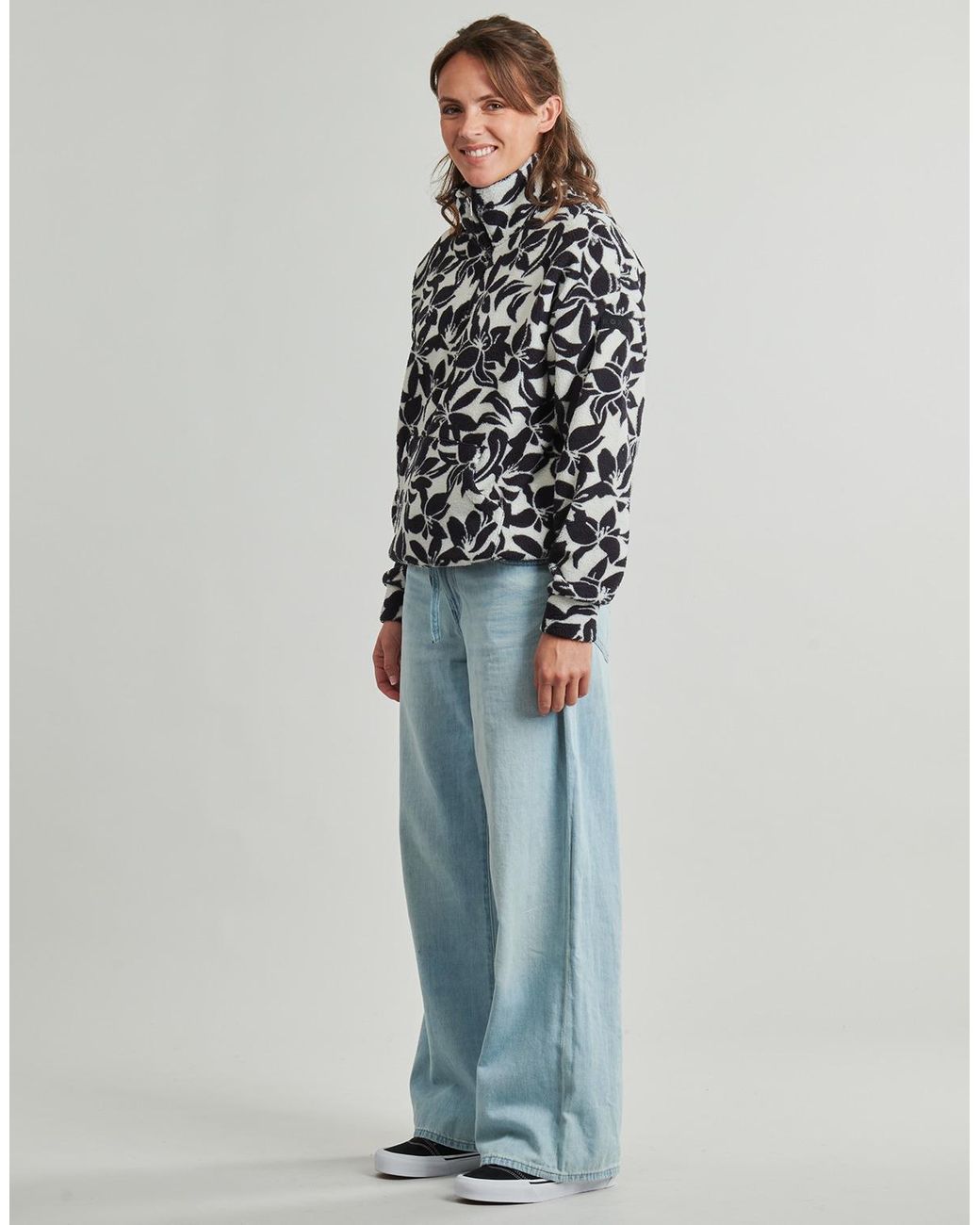 Roxy Fleece Jack Live Out Loud in het Black
