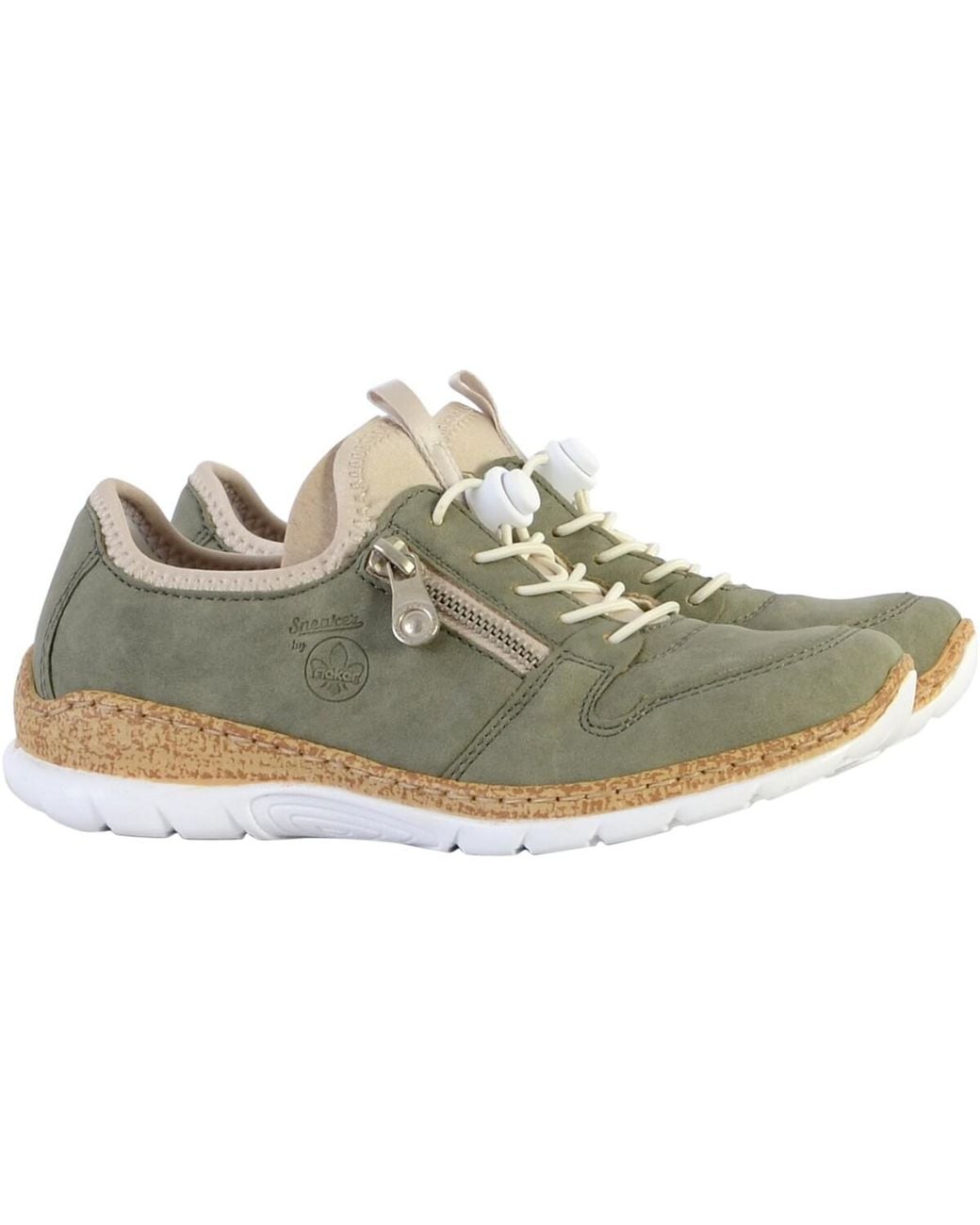 Baskets Basses Basket Cuir Nabukino Rieker en coloris Green