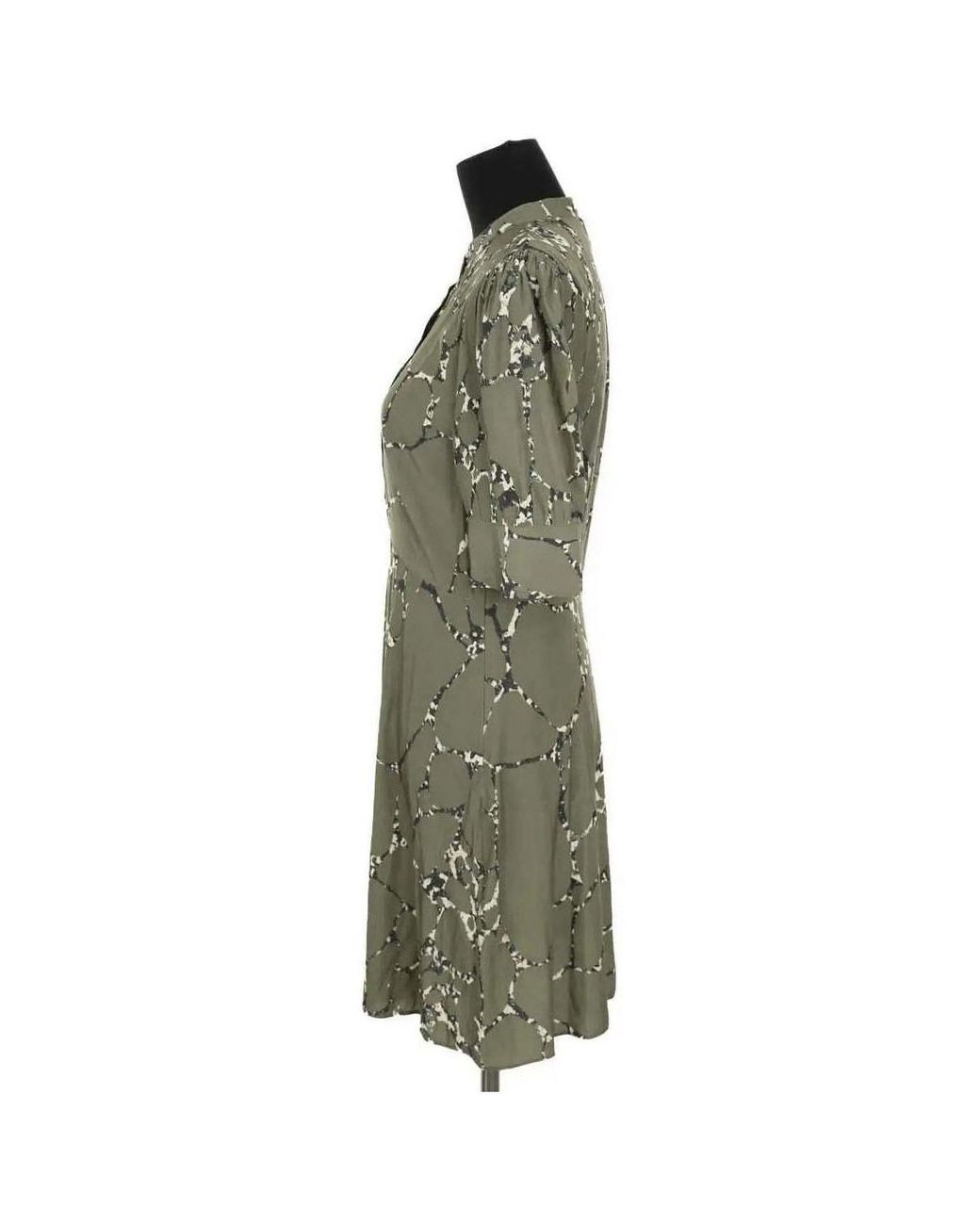 Robe Noire Et Grise à Imprimé Fleurs - Taille 8 - Manches Longues - Neuf Sans étiquettes