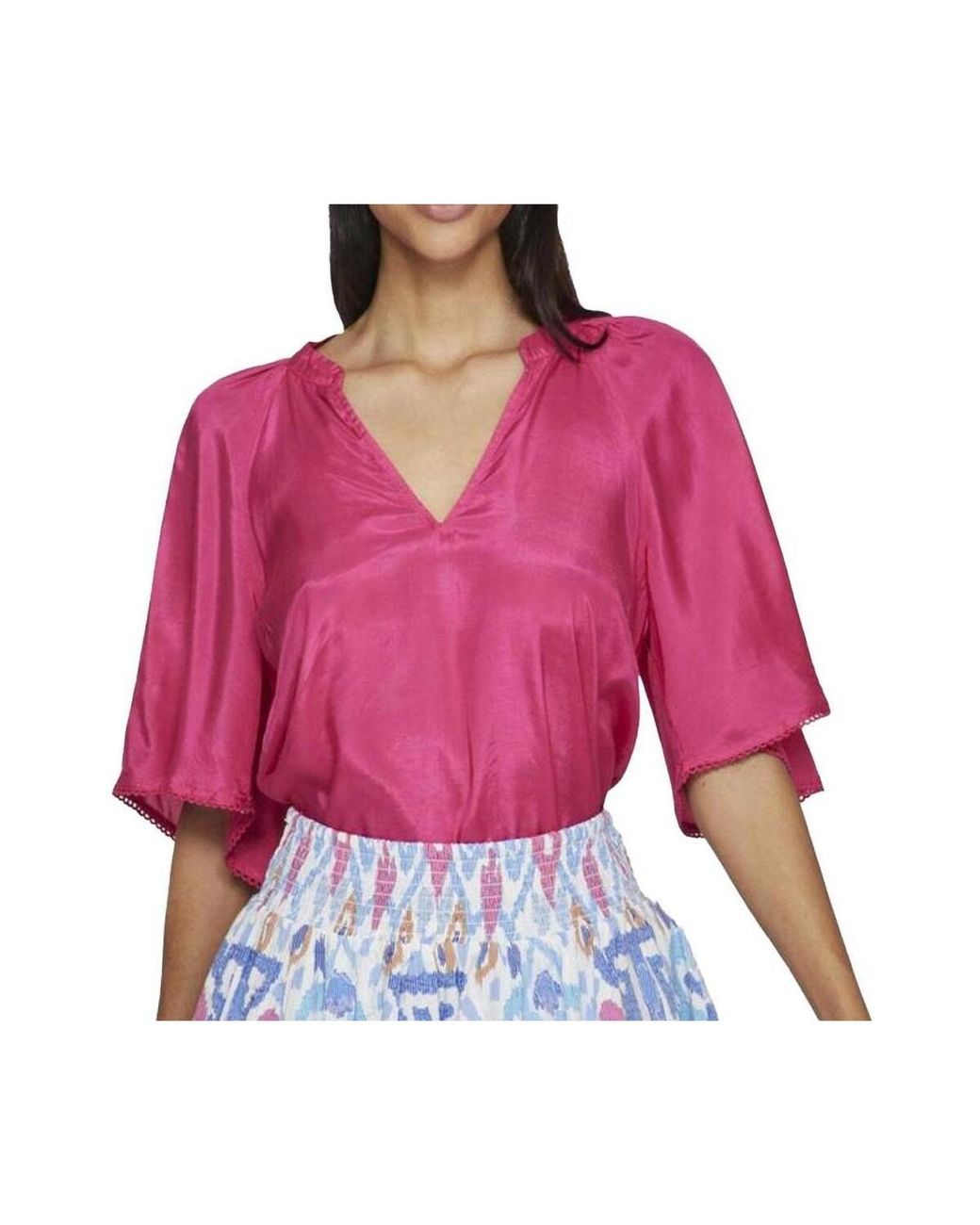 Blouses Tinna Vila en coloris Red