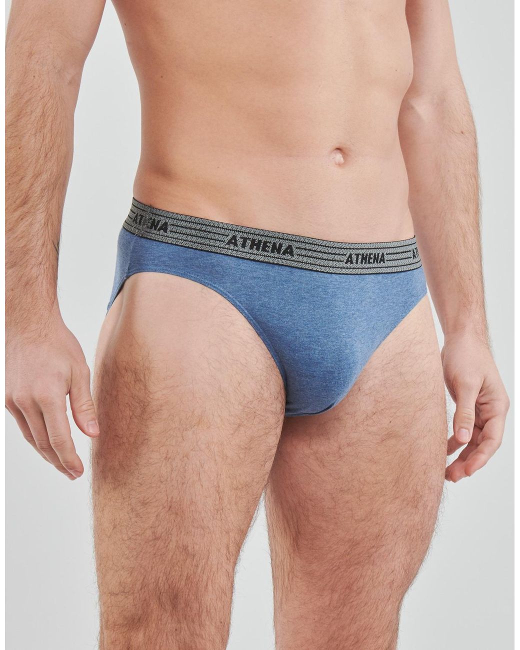 Slips Basic Coton X4 Athena pour homme en coloris Black
