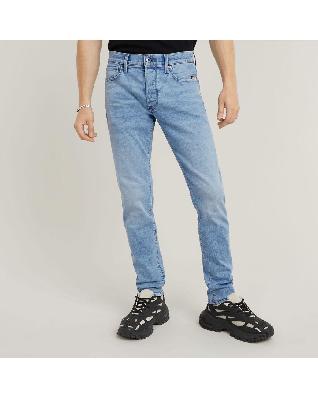 Jeans D25742-8968 - 3301 SLIM-424 LIGHT AGED G-Star pour homme en coloris Blue