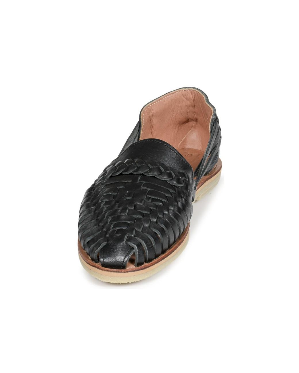 MAPACHE Black Flache Sandalen Alegre