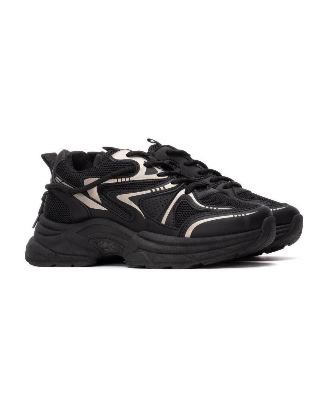 Baskets Basses 17294802 Refresh en coloris Black