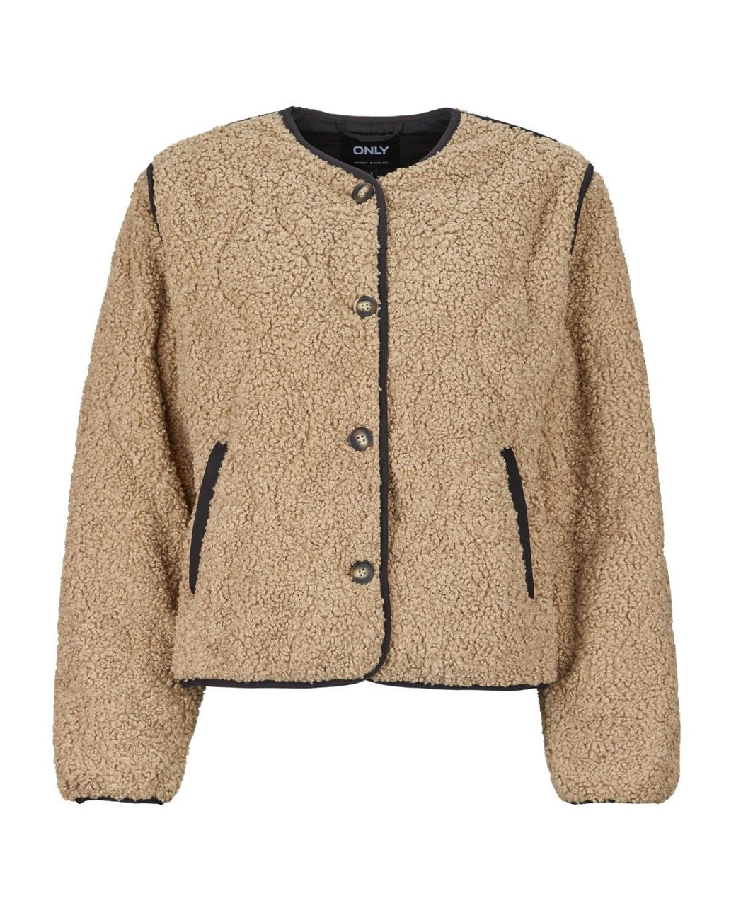 Blouson Onlines Teddy ONLY en coloris Natural