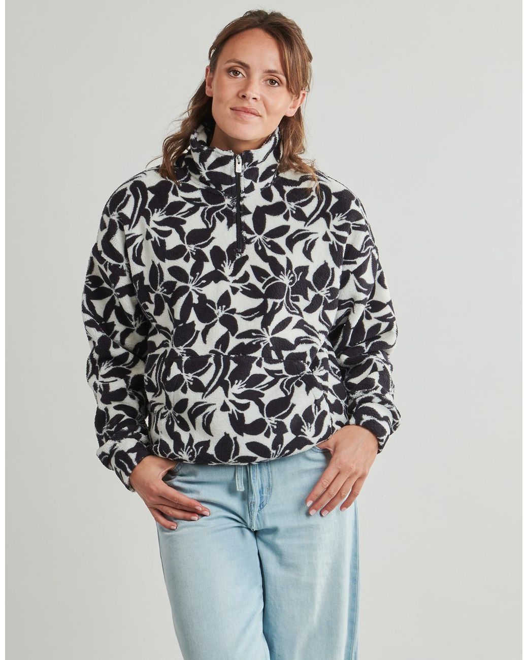 Roxy Fleece Jack Live Out Loud in het Black