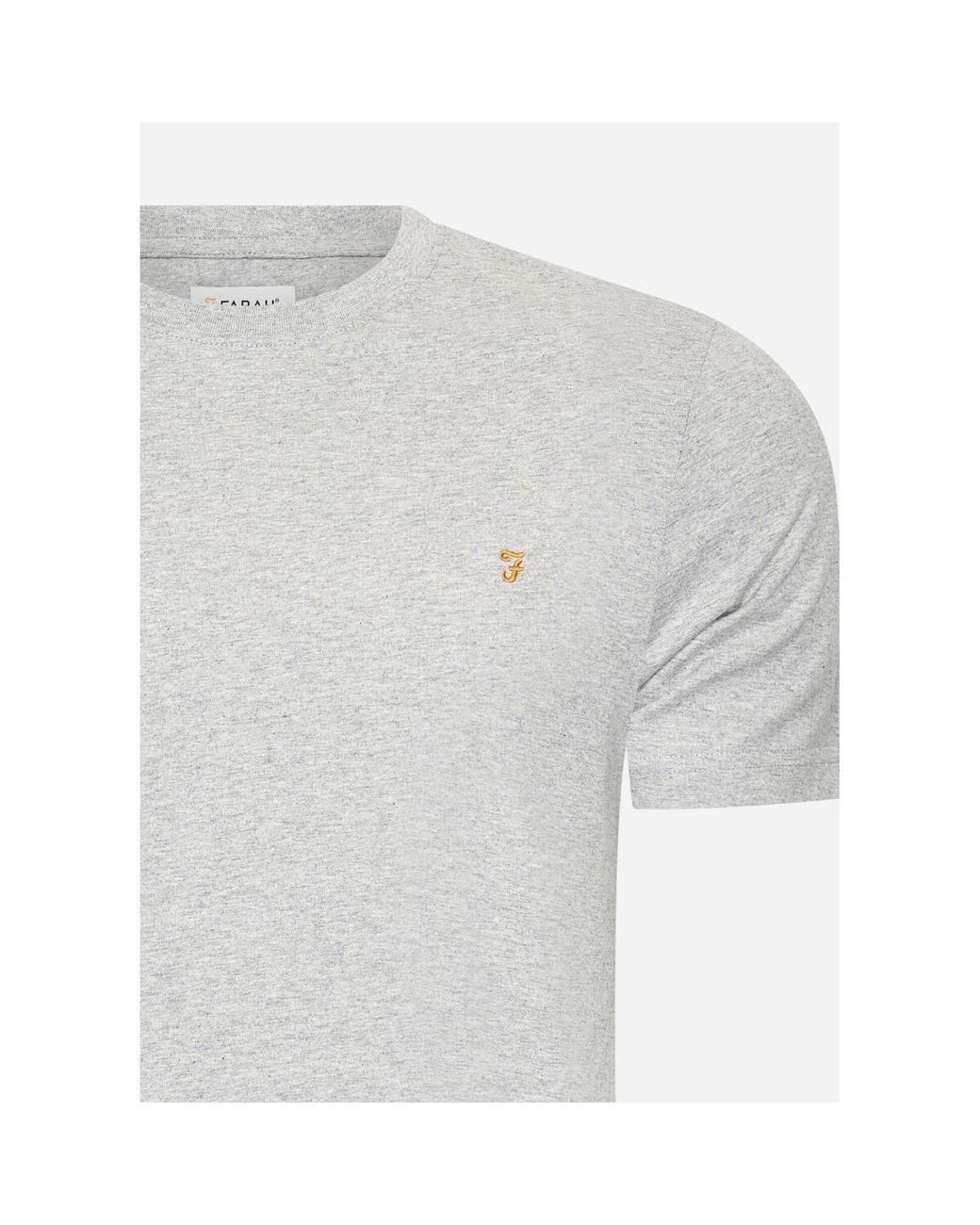 T-shirt Tee-shirt Danny reg - gris chiné Farah pour homme en coloris White