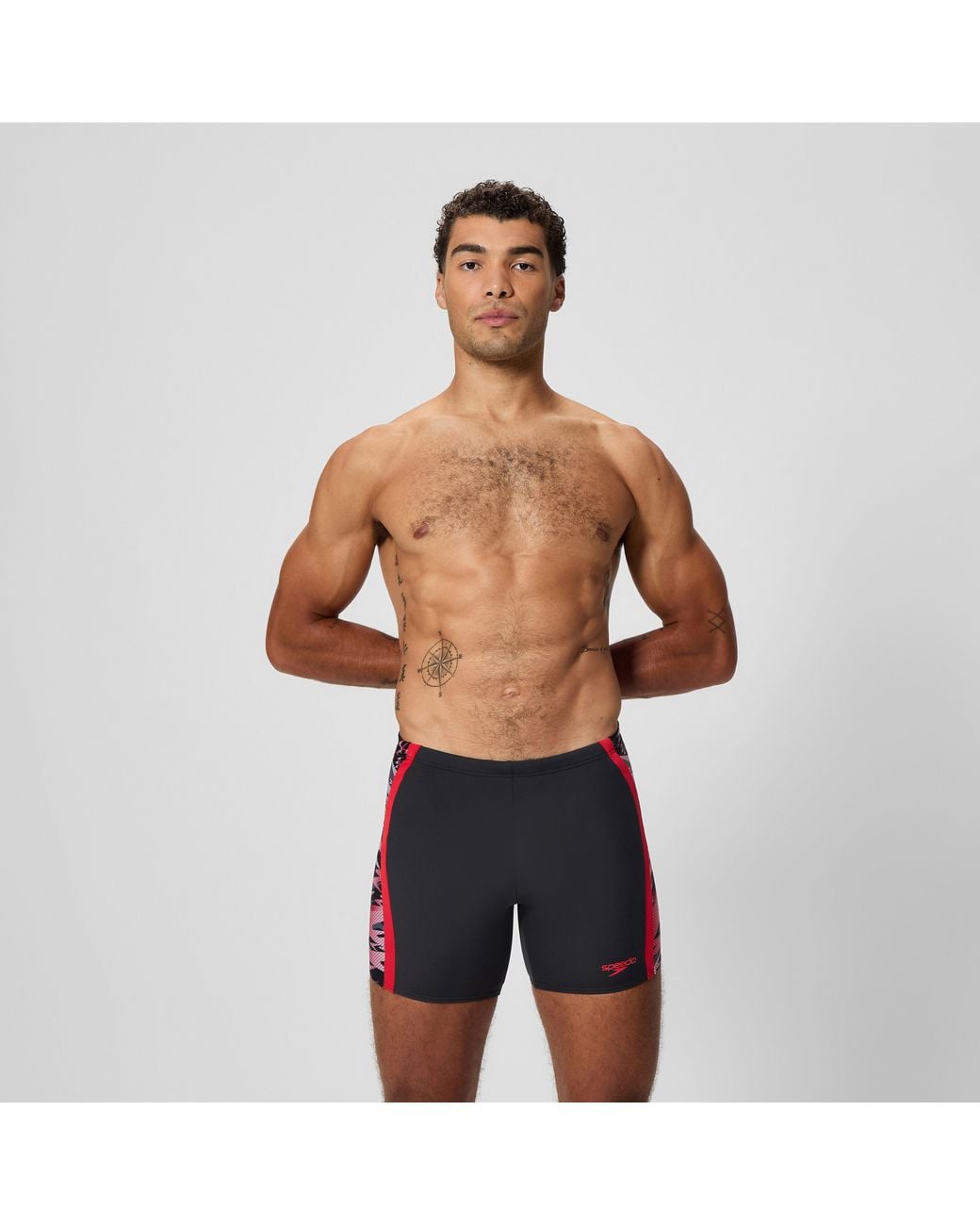 Speedo Blue Hyperboom Splice Mid Jammer for men