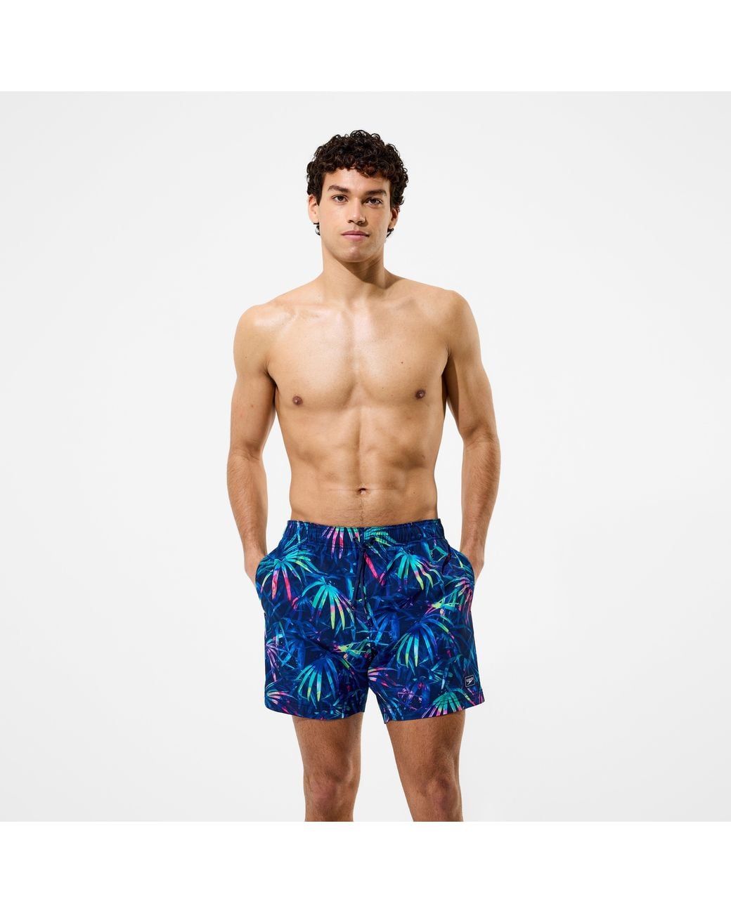 Speedo Blue Redondo Edge Printed Swim Shorts for men