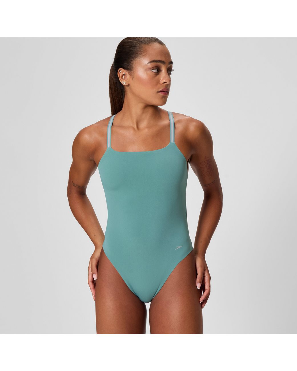 Speedo Blue V Class Active Back Swimsuit