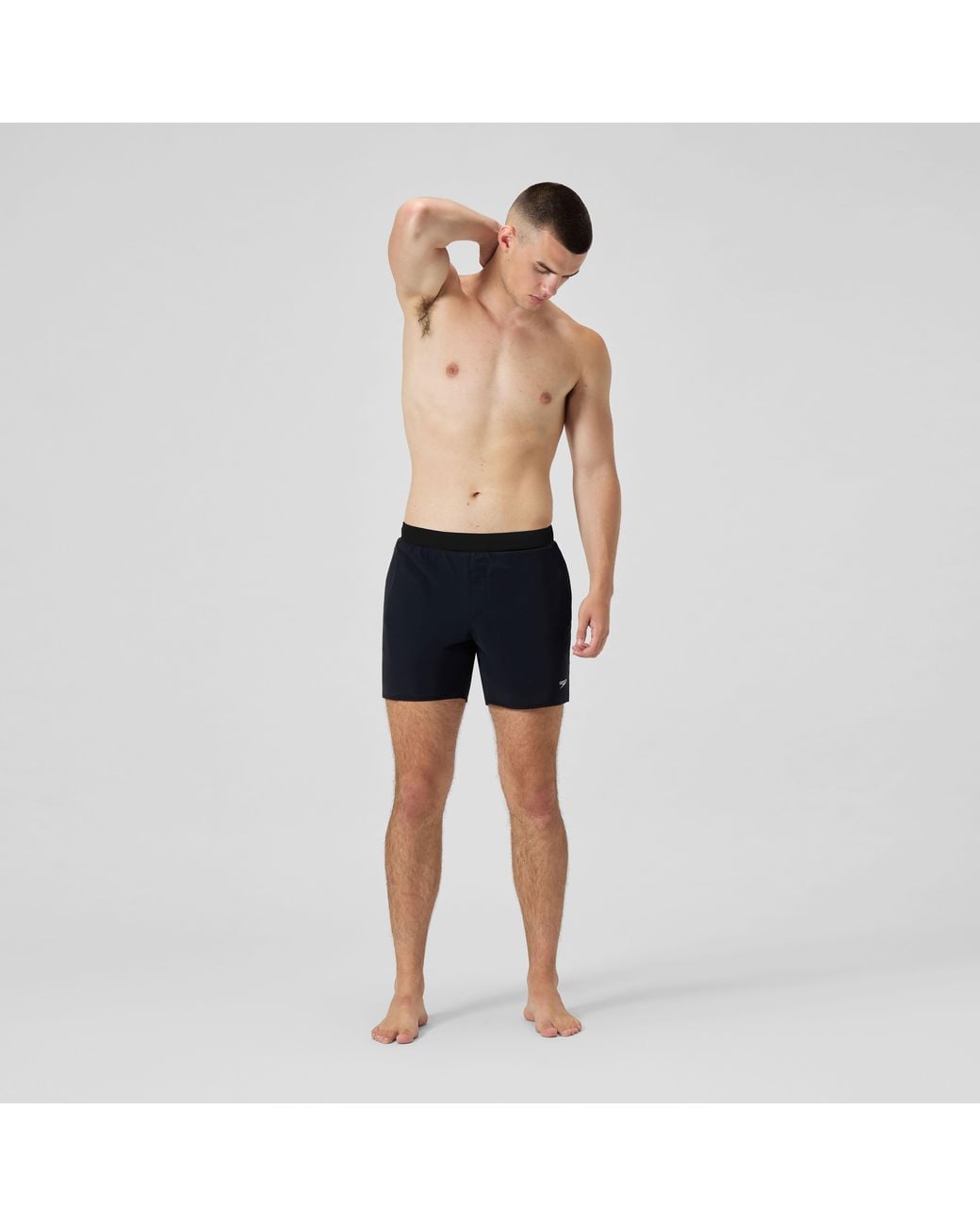 Speedo Blue Lookout Solid Swim Shorts for men