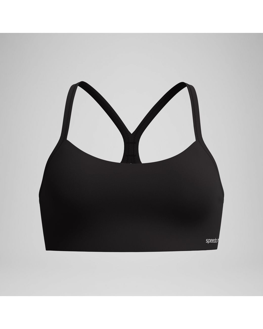 Speedo Black Racerback Crop Top Dark