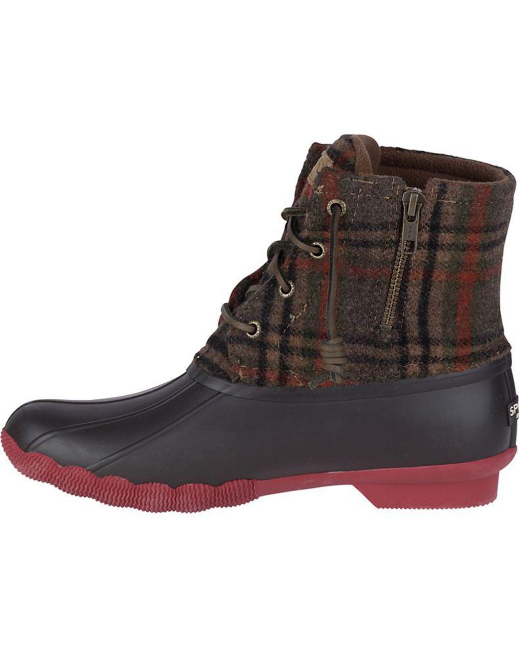 sperry saltwater plaid boots