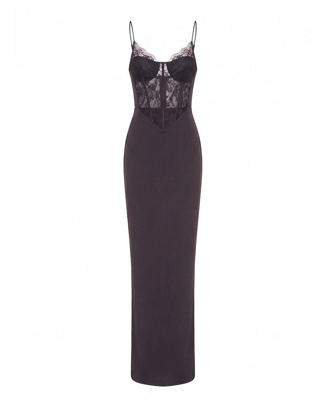 Nissa Black Evening Dress