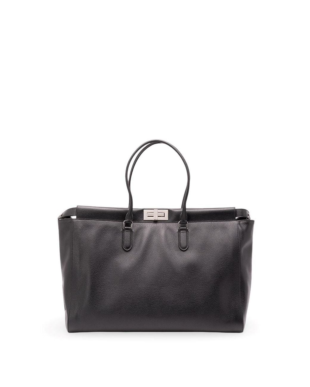 Fendi Black 'Peekaboo' Totes for men