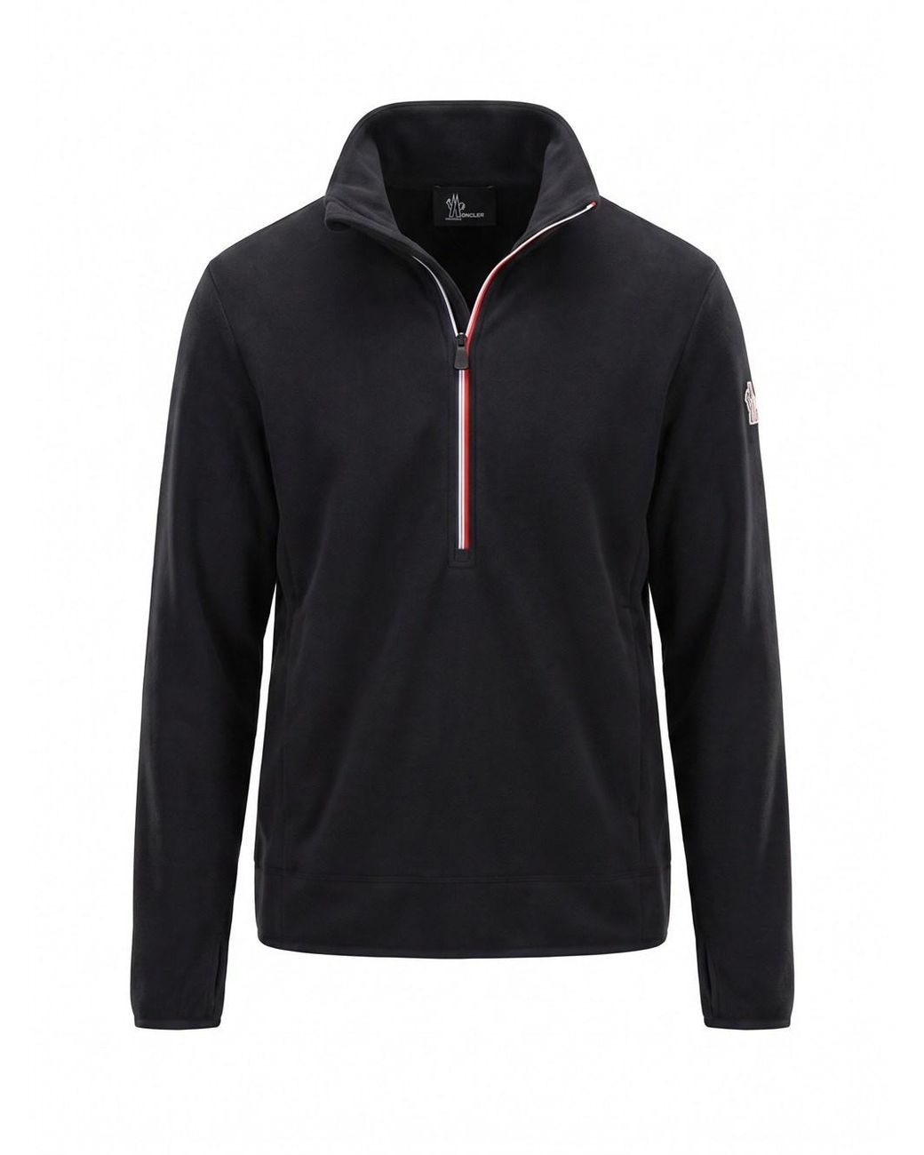 Moncler Black Zip Up Cardigan for men