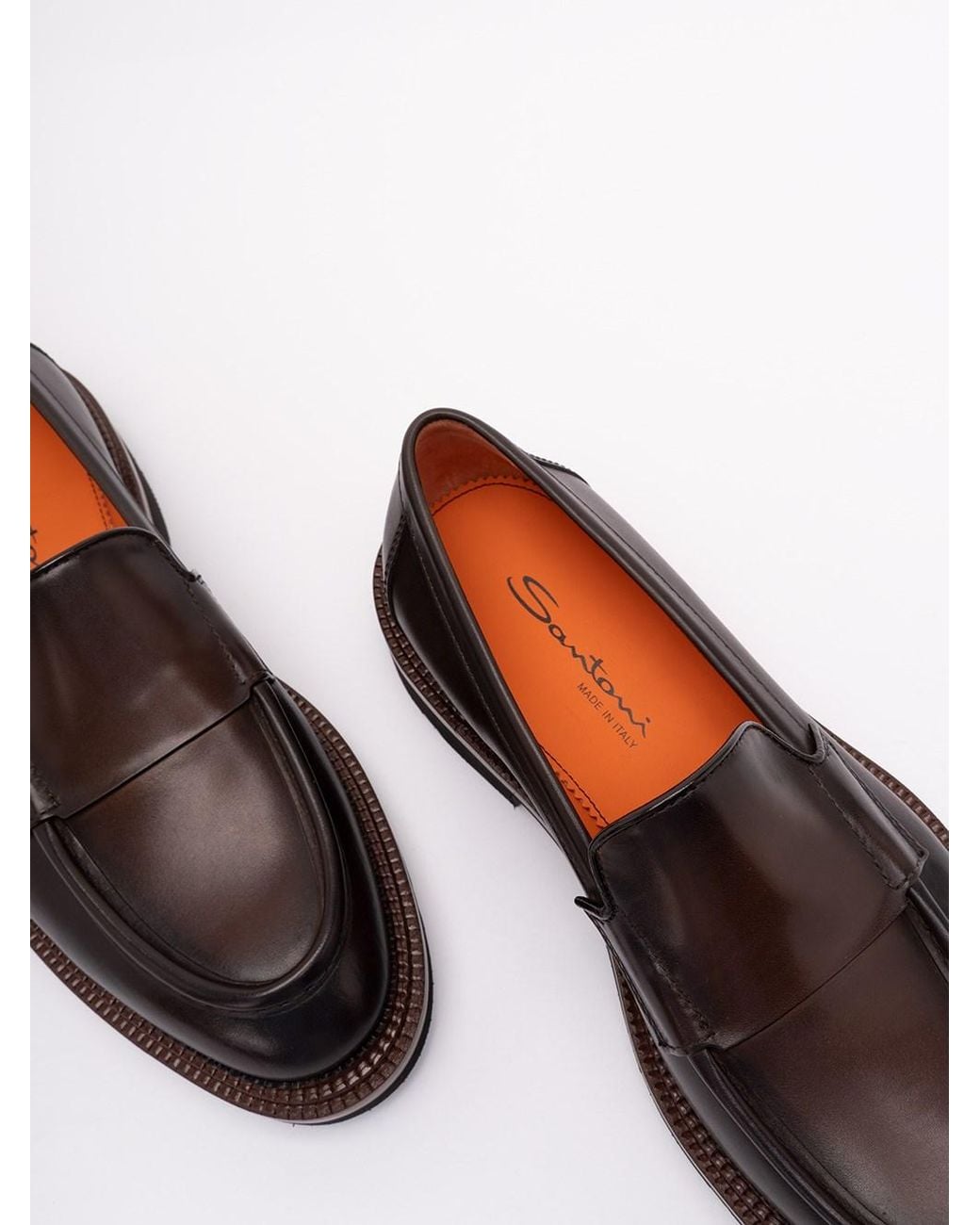 Santoni White 'Groover' Loafers for men