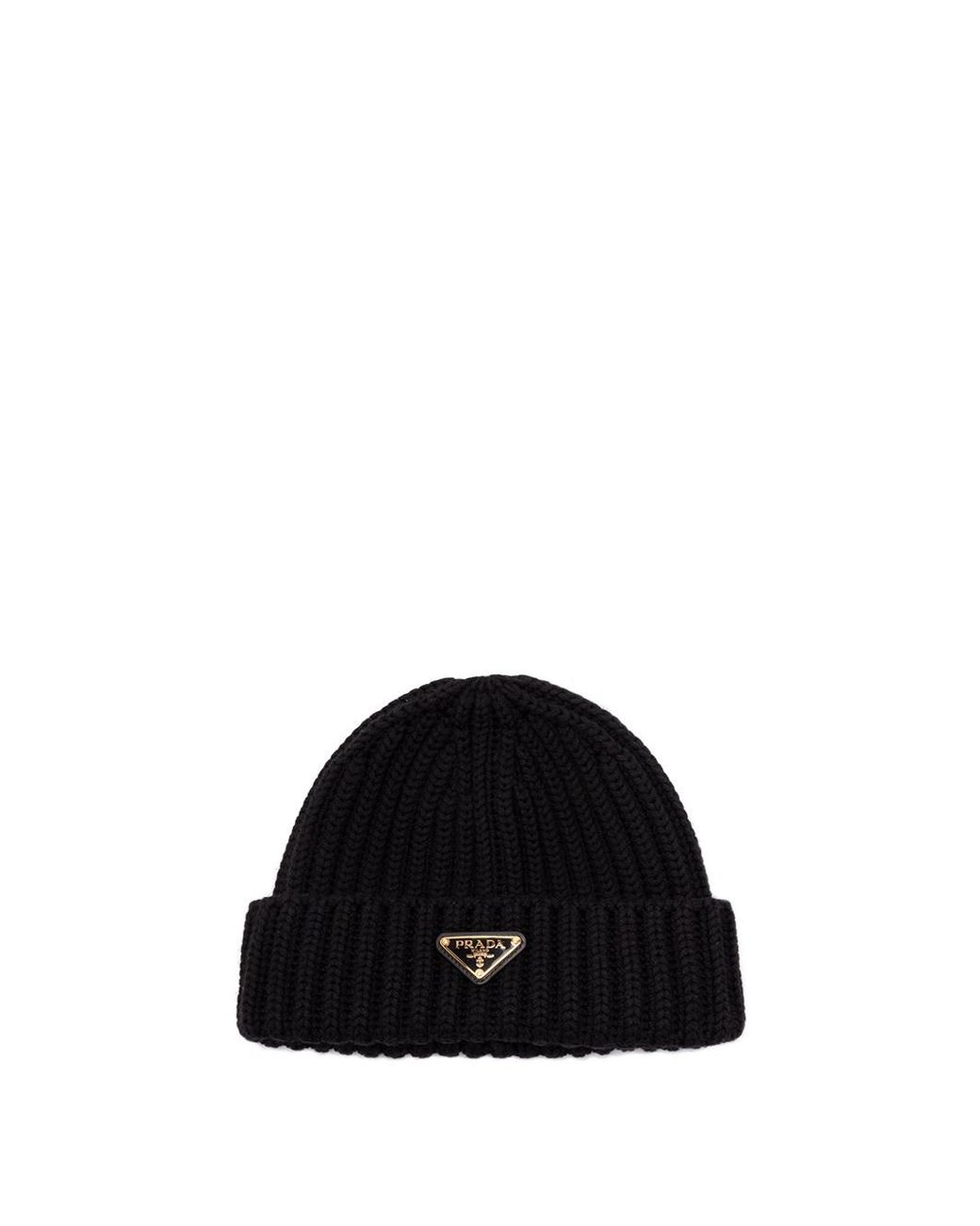 Prada Black Wool Beanie