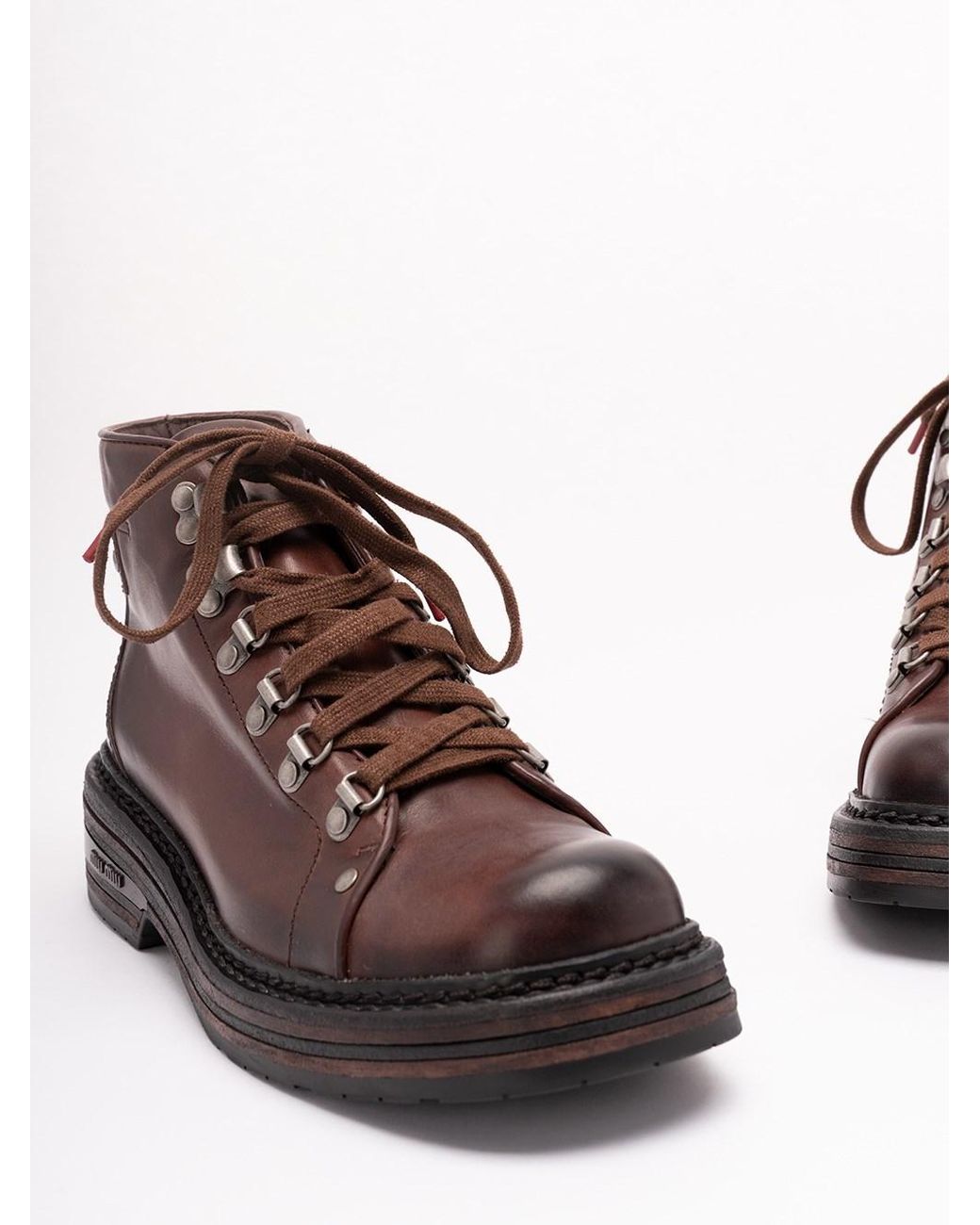 Miu Miu Brown Leather Bootie