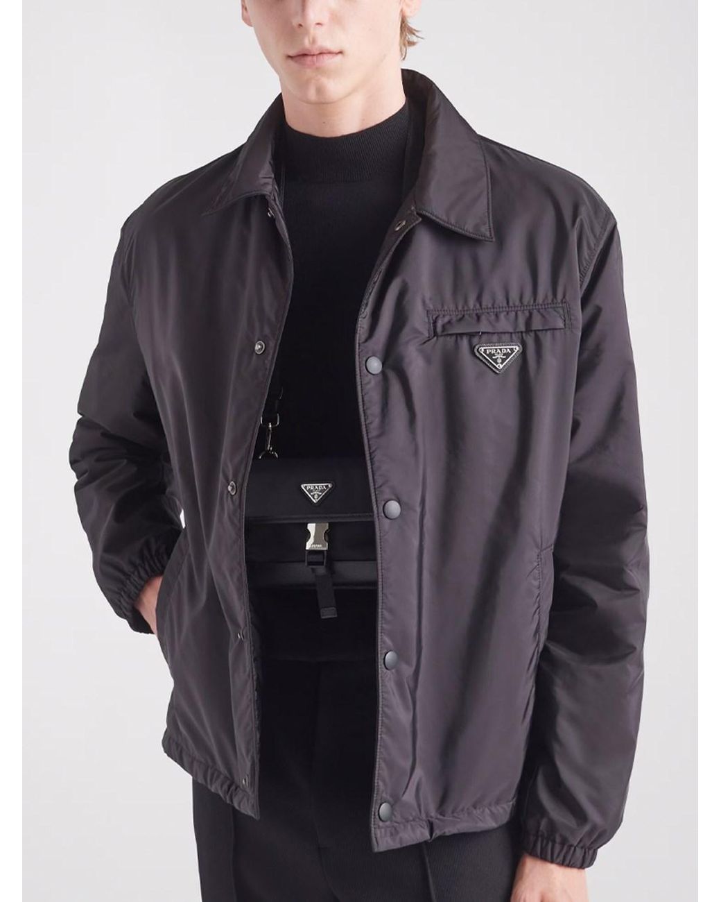 Prada Black Re-Nylon Blouson Jacket for men