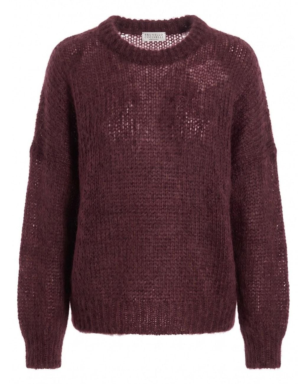 Brunello Cucinelli Purple Mohair Blend Sweater
