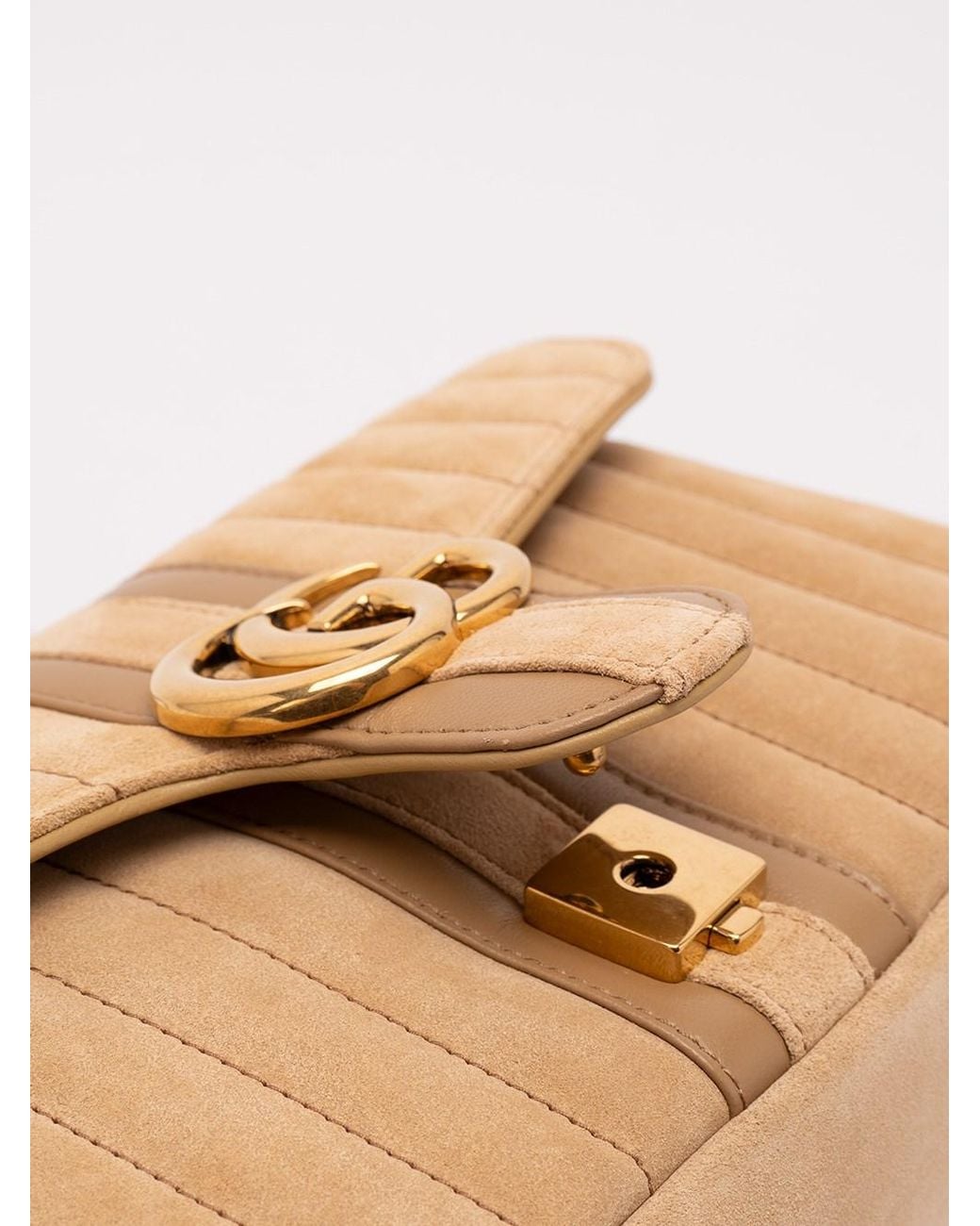 Gucci Natural Jetset Gg Marmont Medium Shoulder Bag