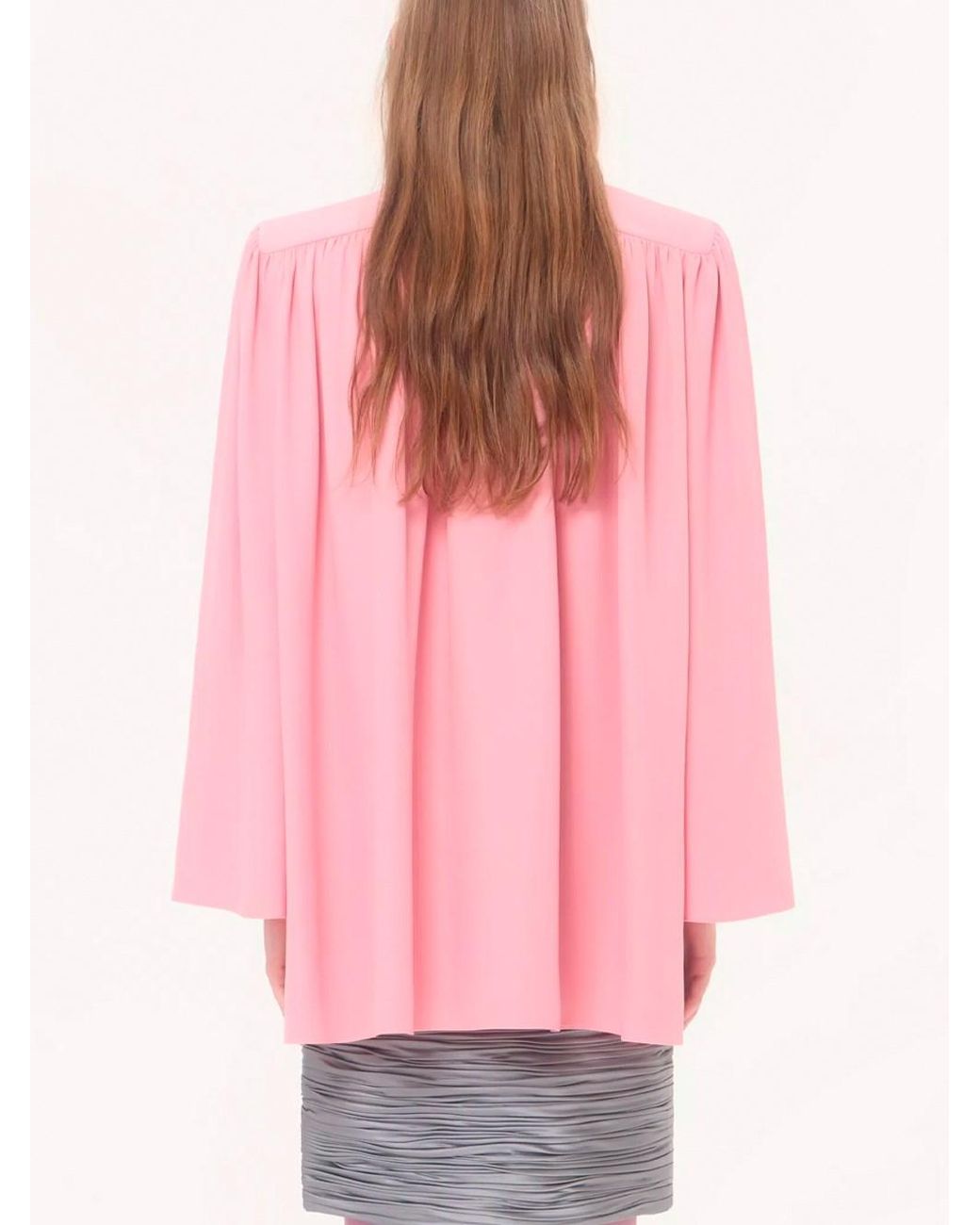 Valentino Garavani Pink Cady Couture Pleated Top