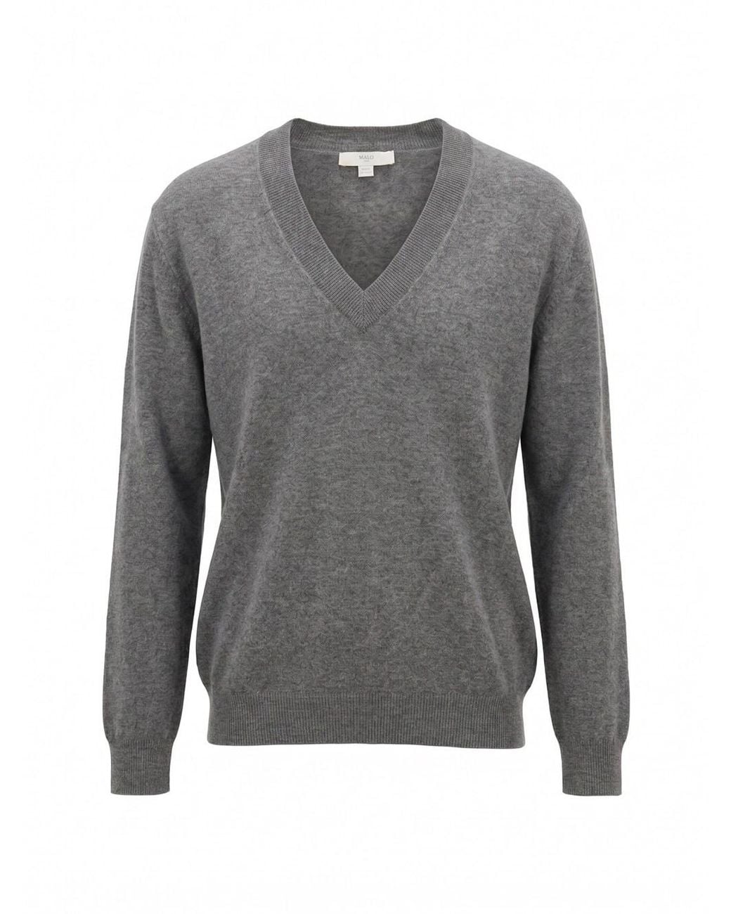 Malo Gray V Neck Sweater