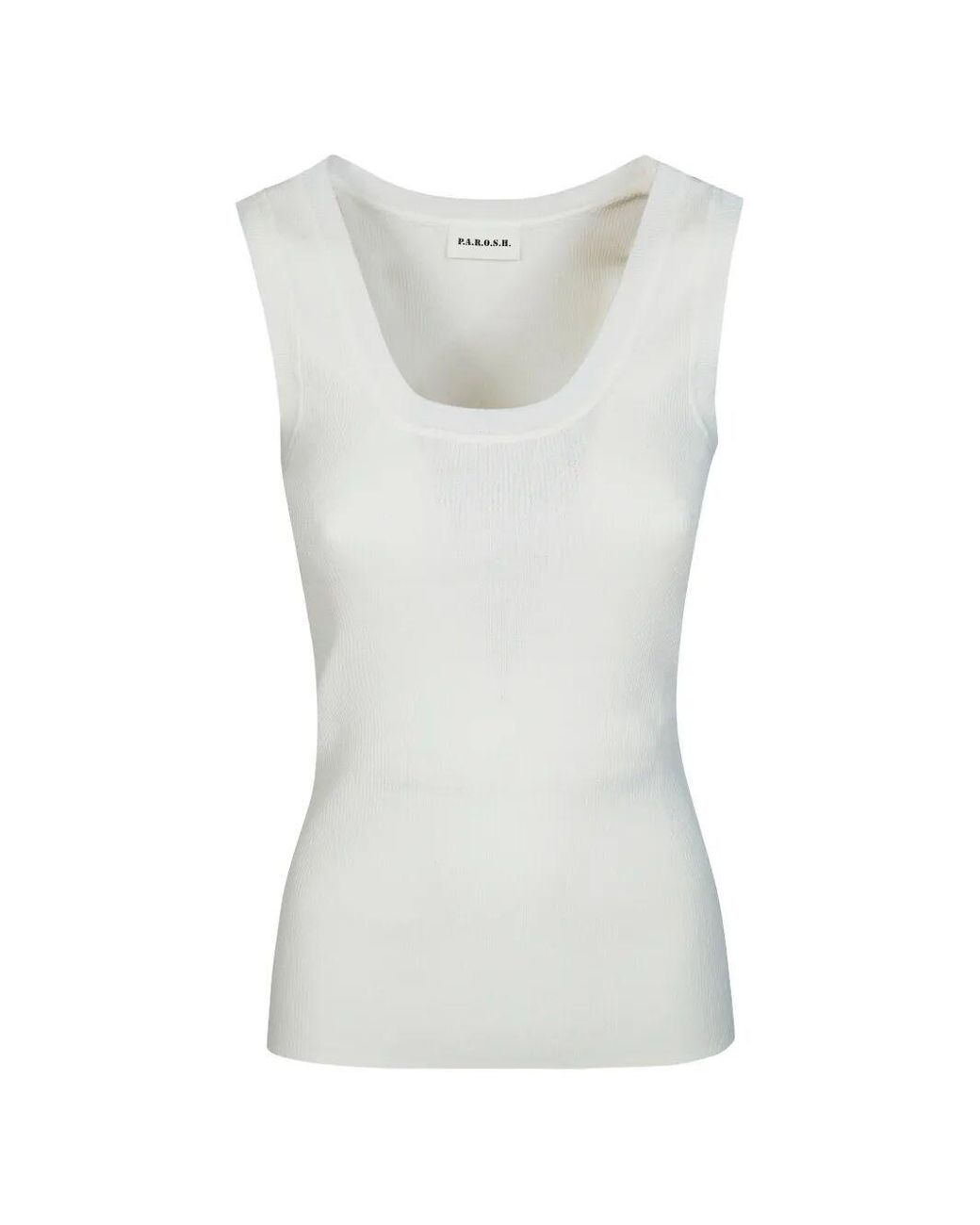 P.A.R.O.S.H. White Sleeveless Sweater