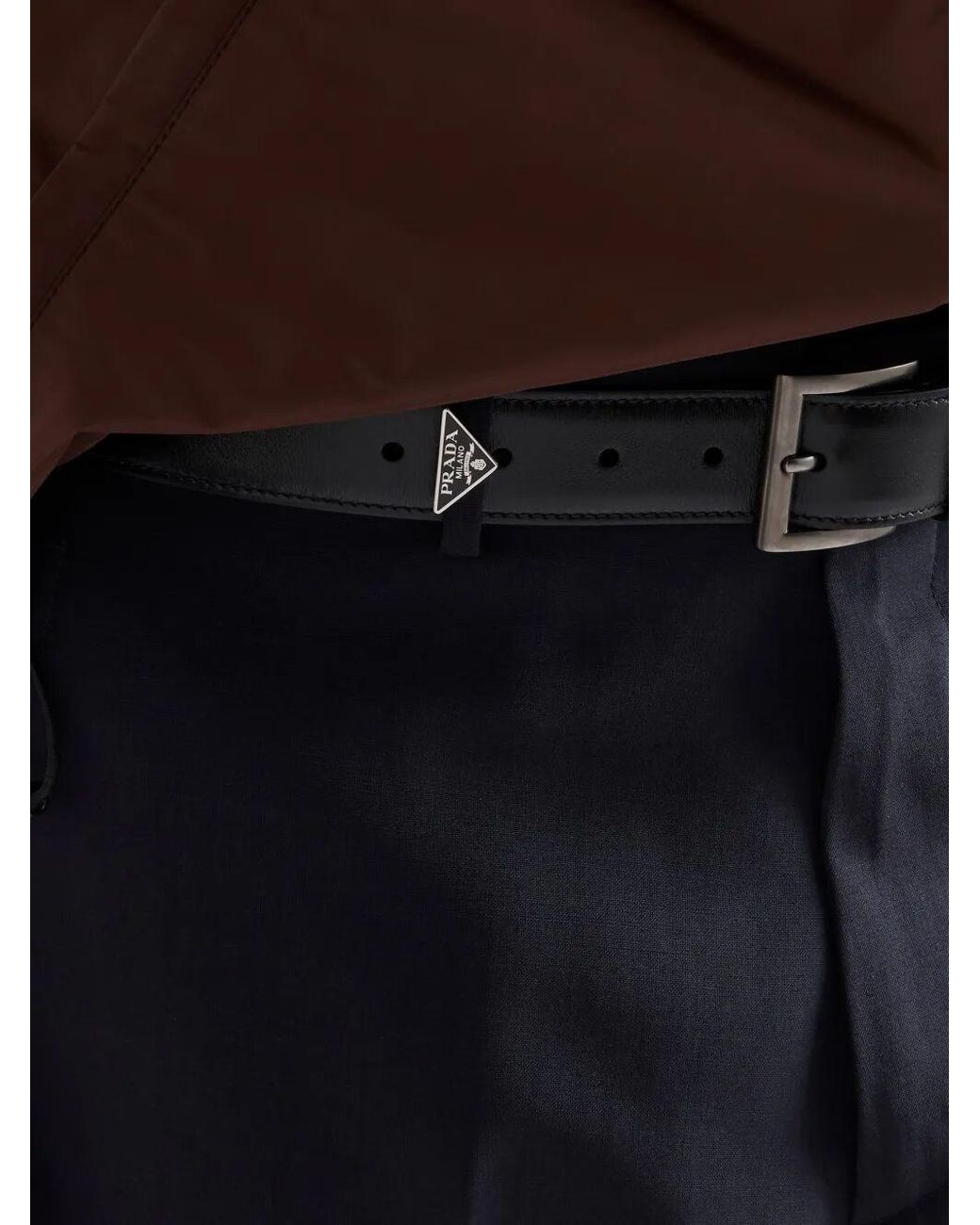 Prada Blue Wool Pants for men