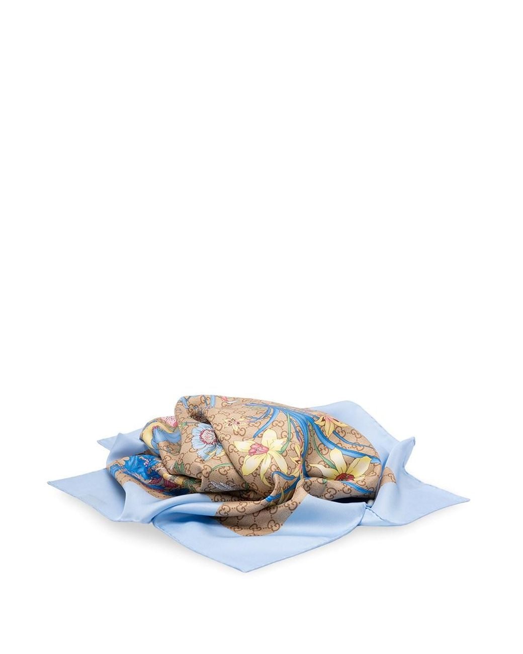 Gucci Blue 'Flora' Foulard