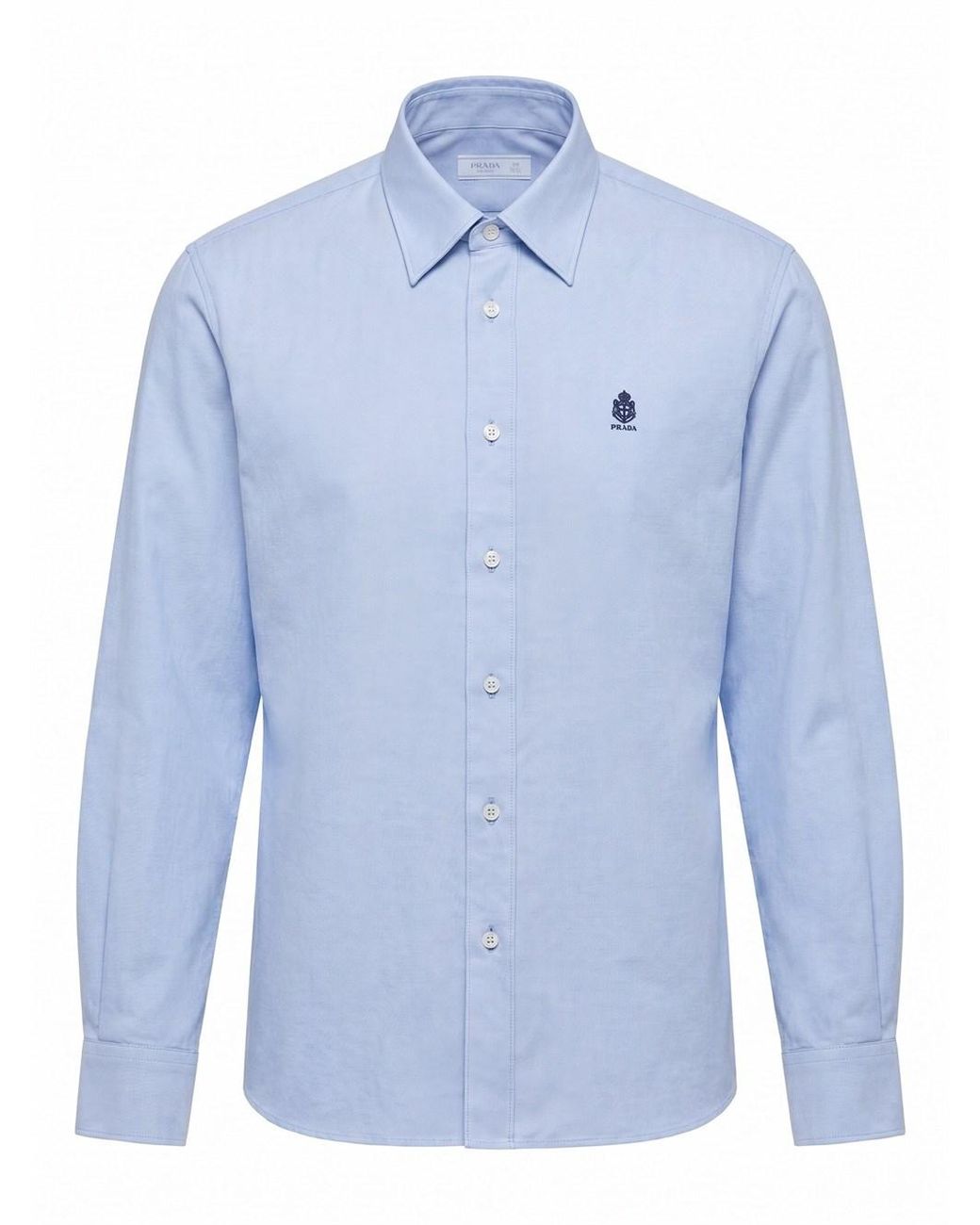 Prada Blue Cotton Shirt for men