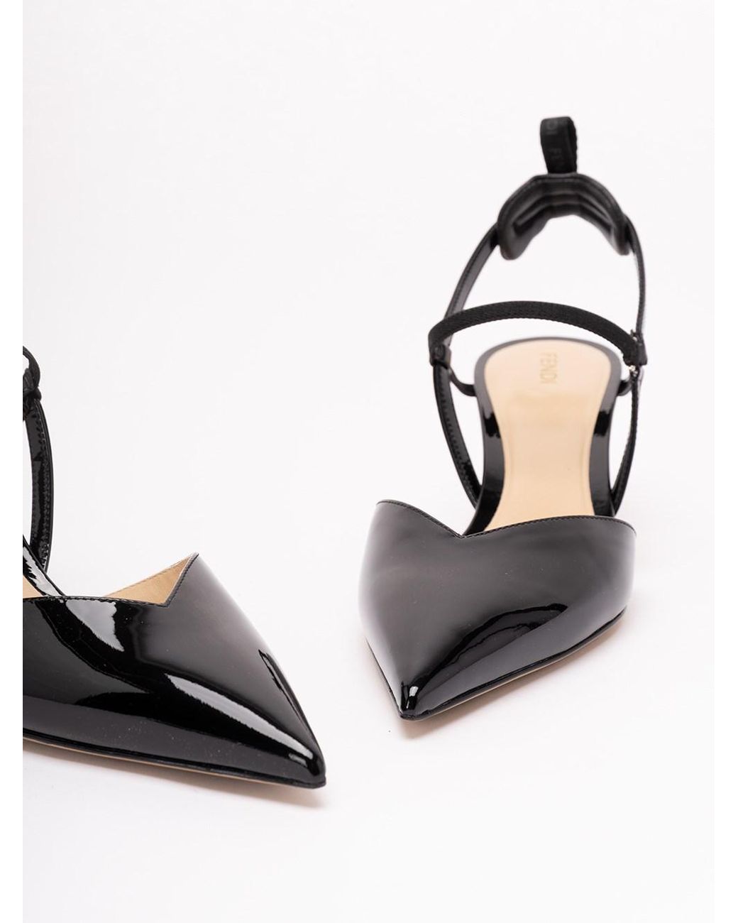 Fendi White 'Colibri Lite' Slingback