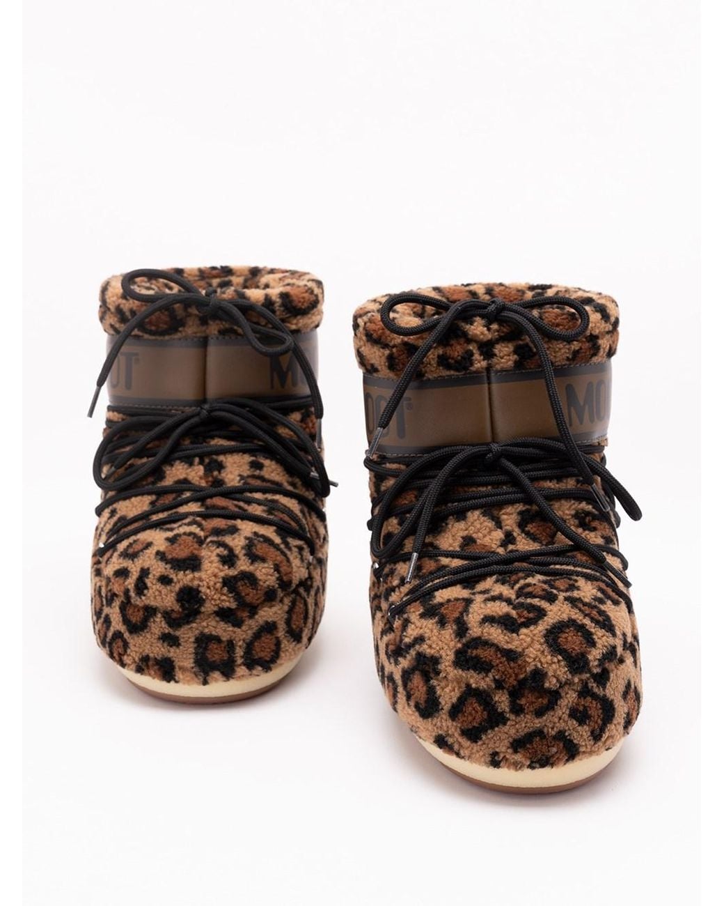 Moon Boot 'Icon Low Fleece' Boots in Brown | Lyst
