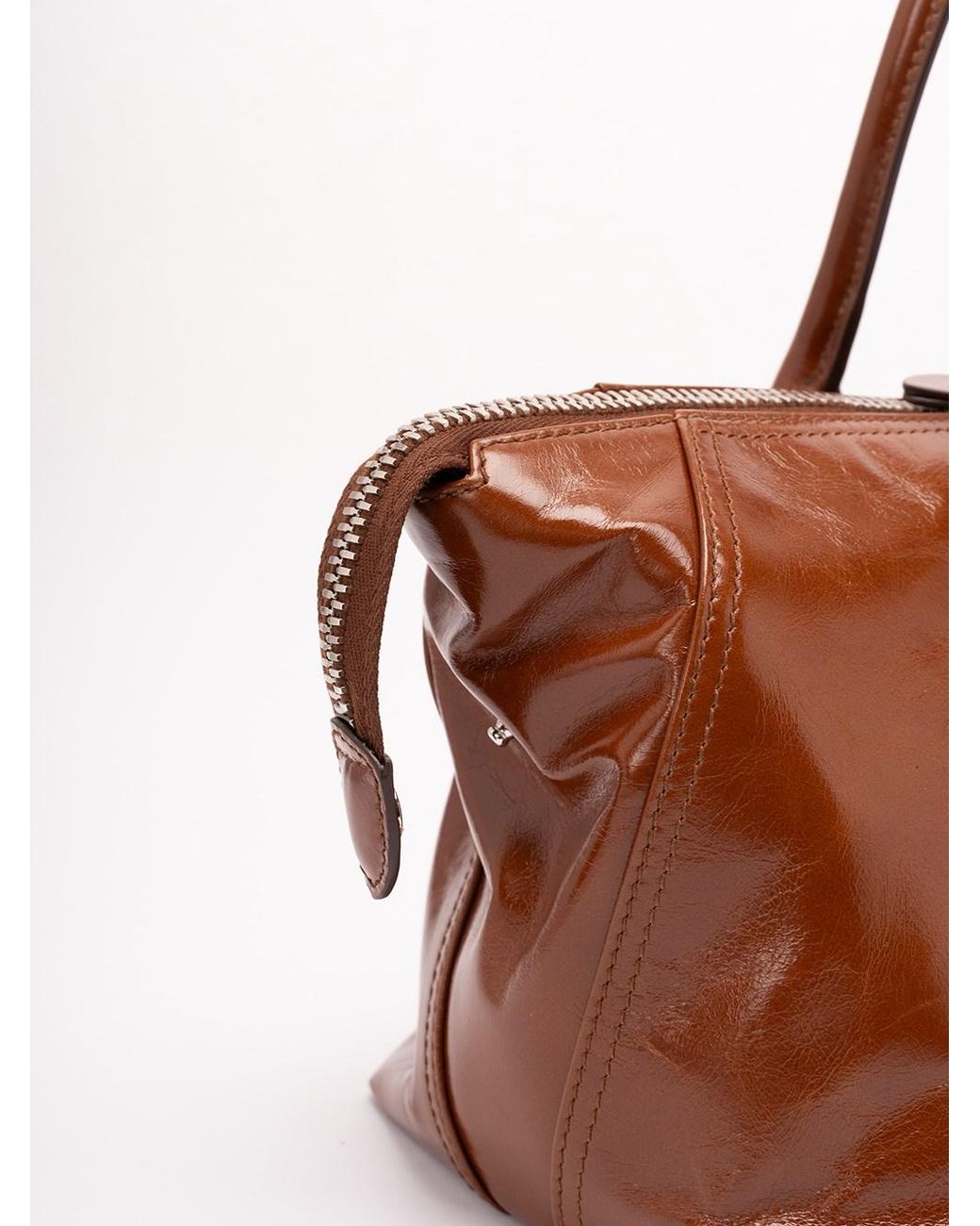 Miu Miu Brown Shiny Leather Bag