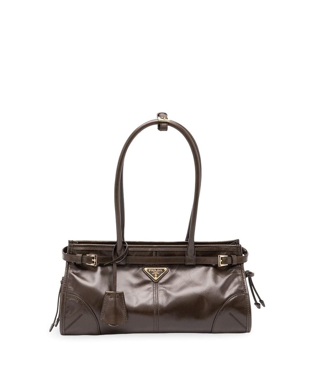 Prada Metallic Bonnie Medium Leather Bag