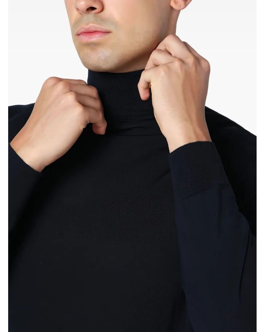 Drumohr Blue Turtle Neck for men