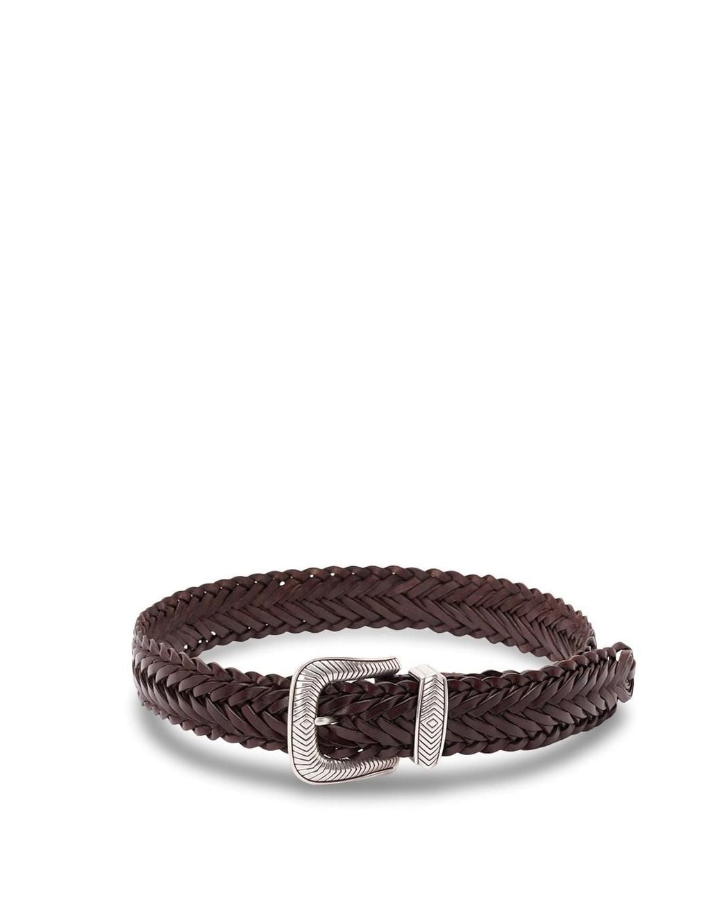 KATE CATE Brown 'Tex Mex' Braided Belt