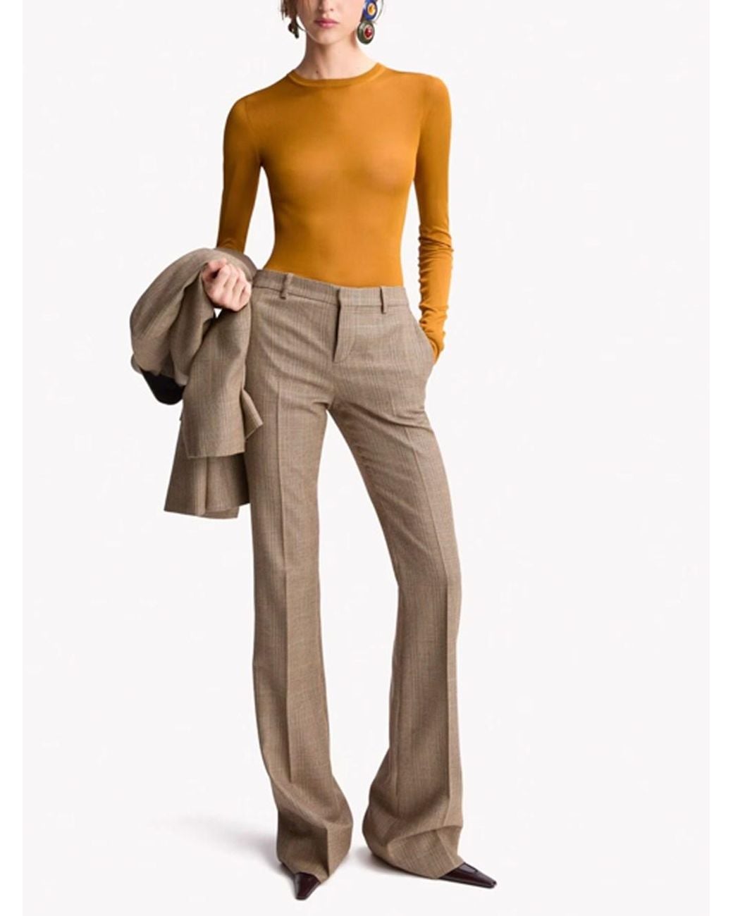Saint Laurent Natural Flared Pants