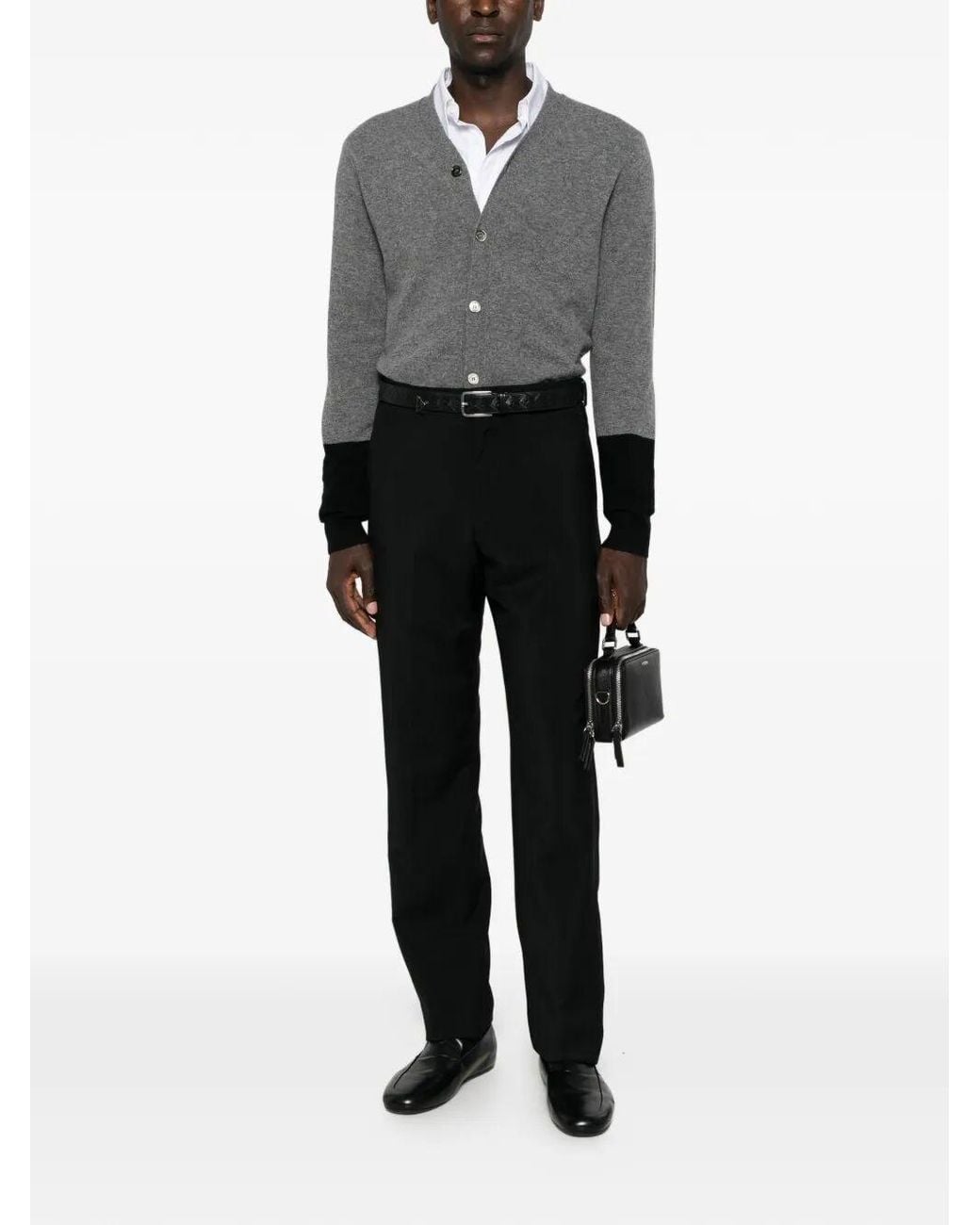 Prada Gray Wool Pants for men