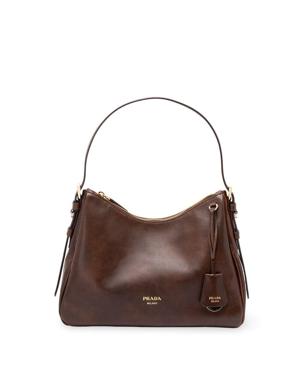 Prada Brown Aimée Medium Leather Bag