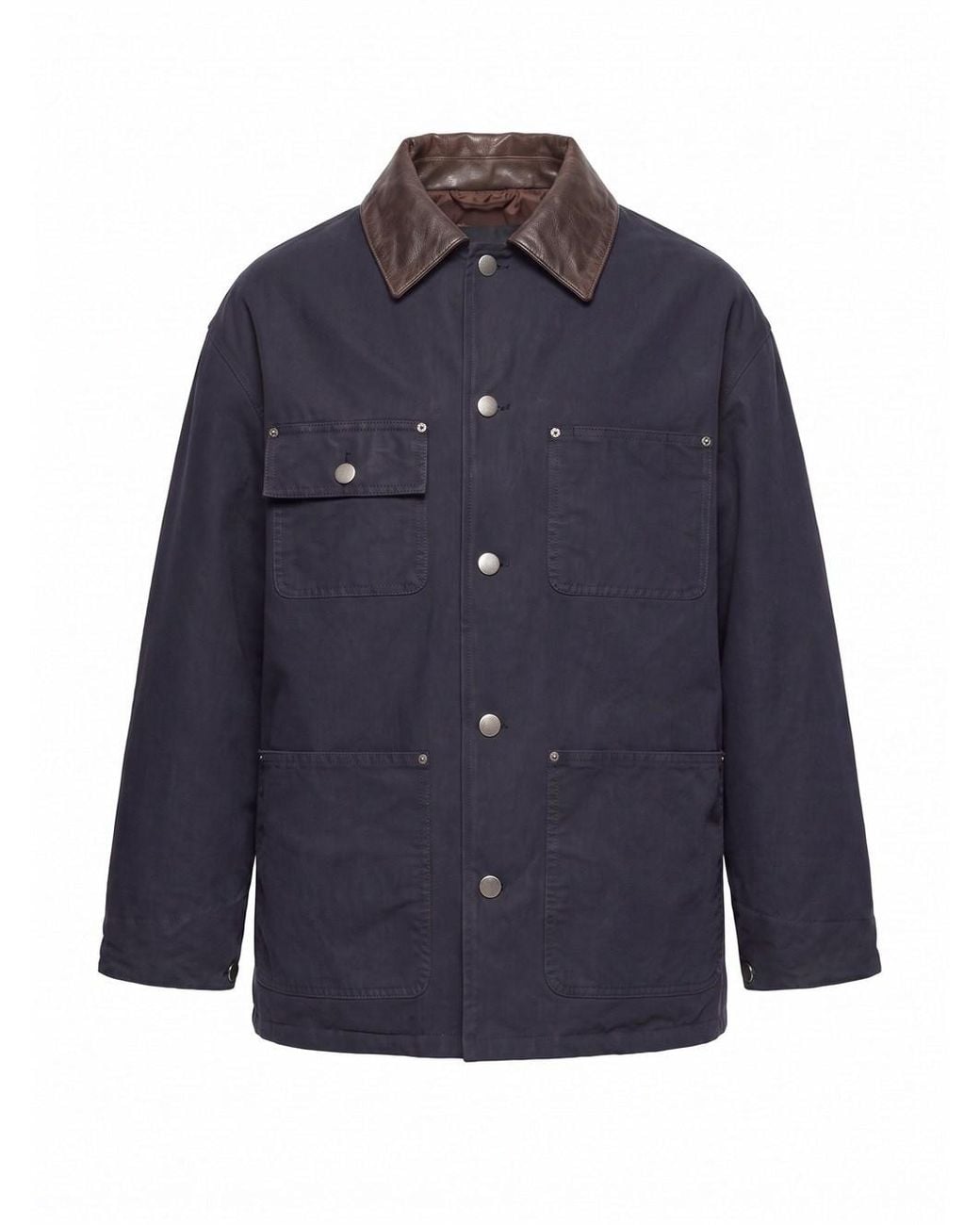 Prada Blue Cotton And Re-Nylon Down Jacket for men