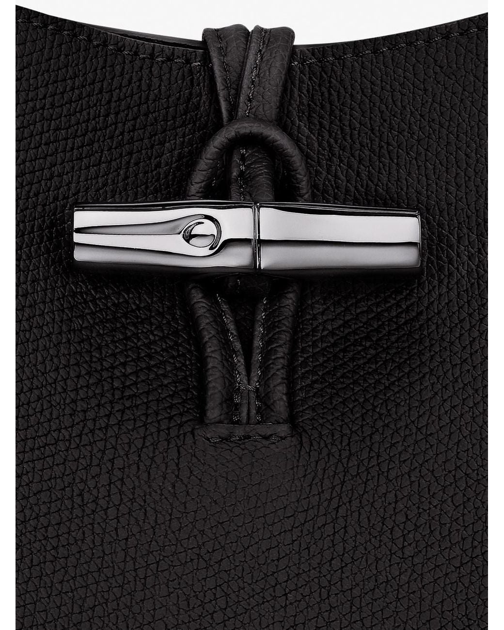 Longchamp Black 'Le Roseau' Medium Hobo Bag