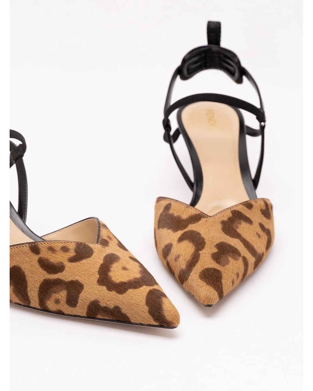 Fendi White 'Colibri Lite' Slingback