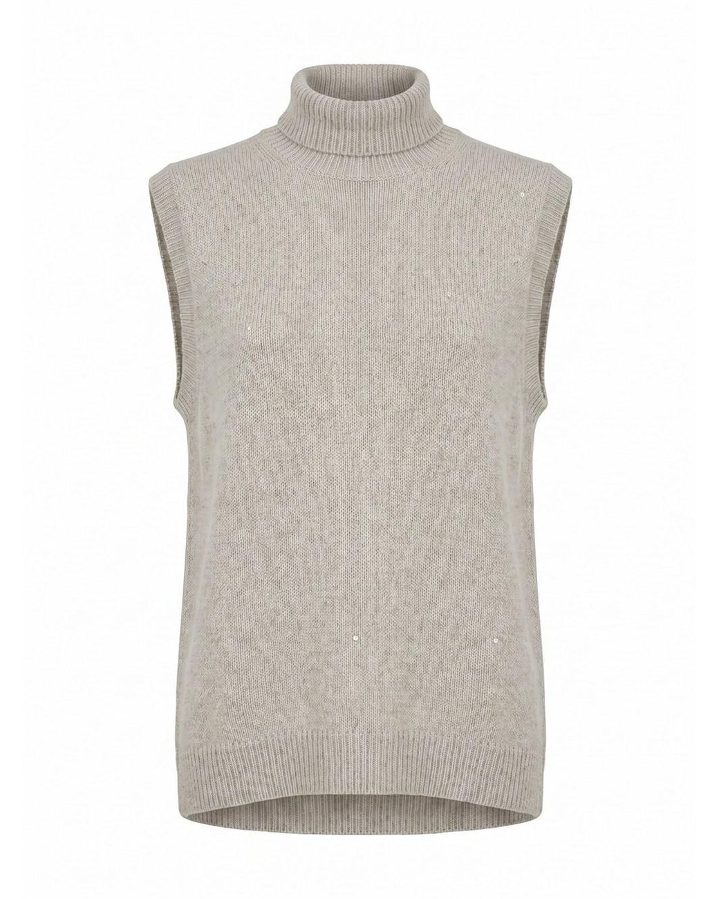 Brunello Cucinelli Gray Turtle Neck Sweater