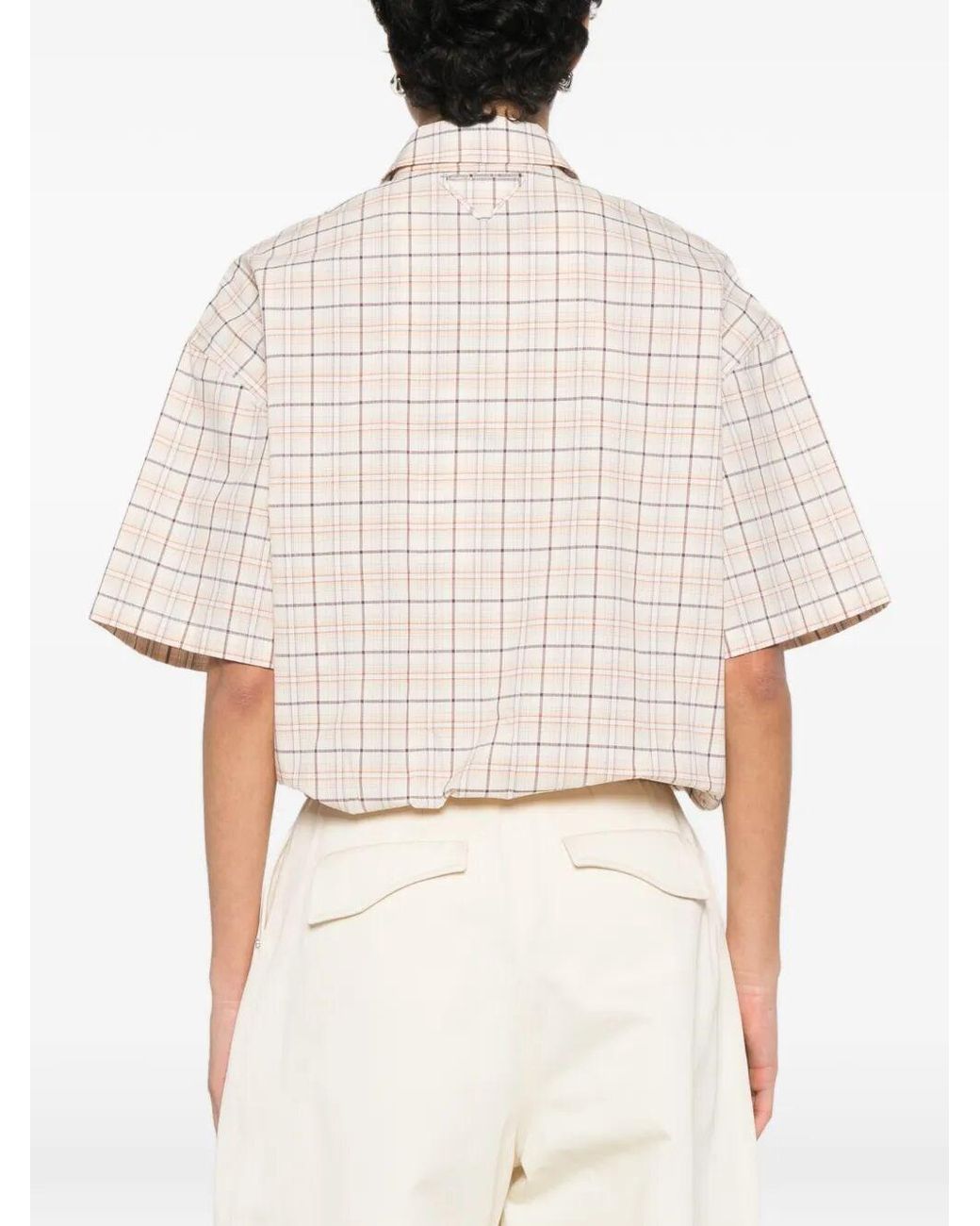 Prada White Cropped Shirt