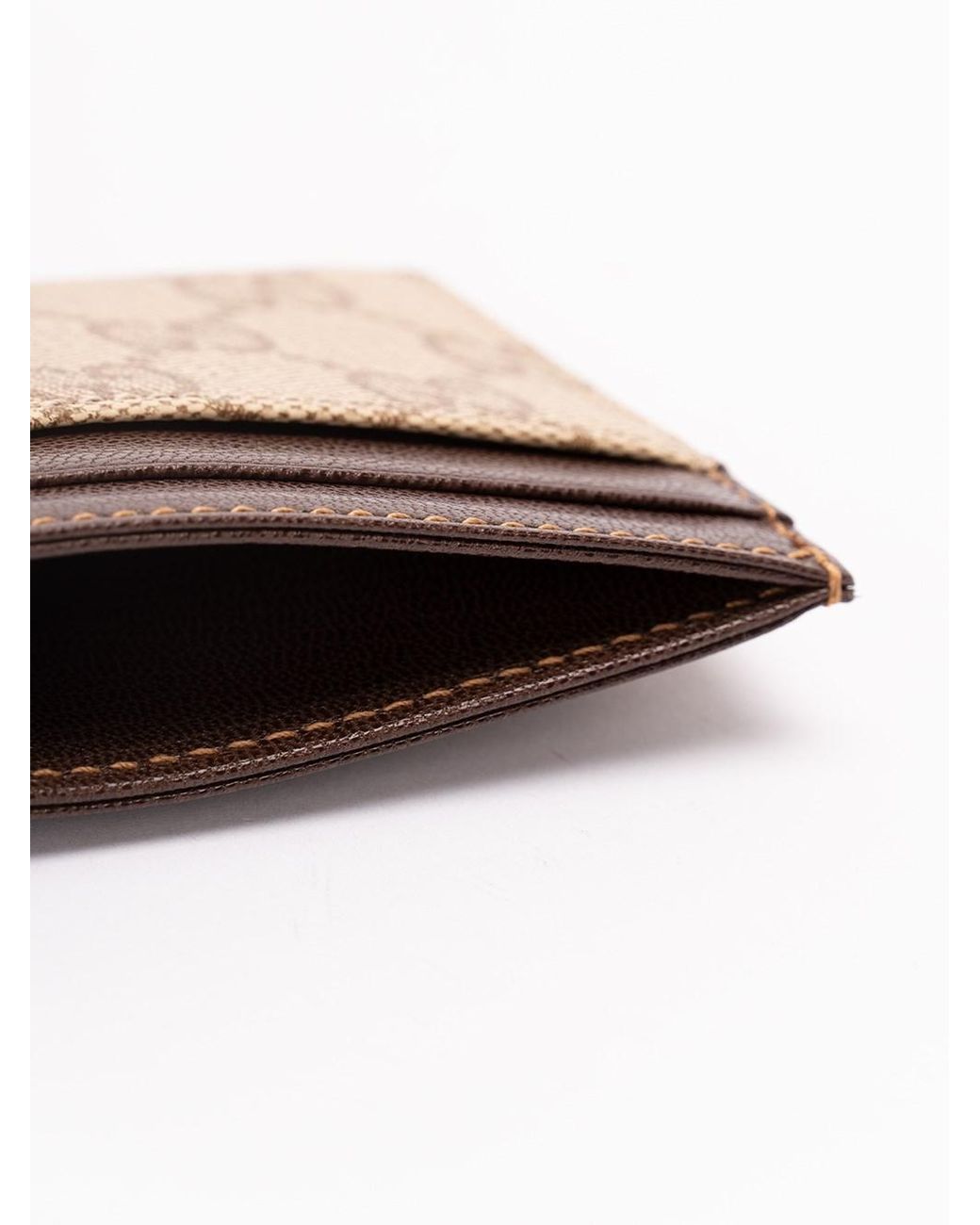 Gucci Natural 'Gg Core' Card Case for men